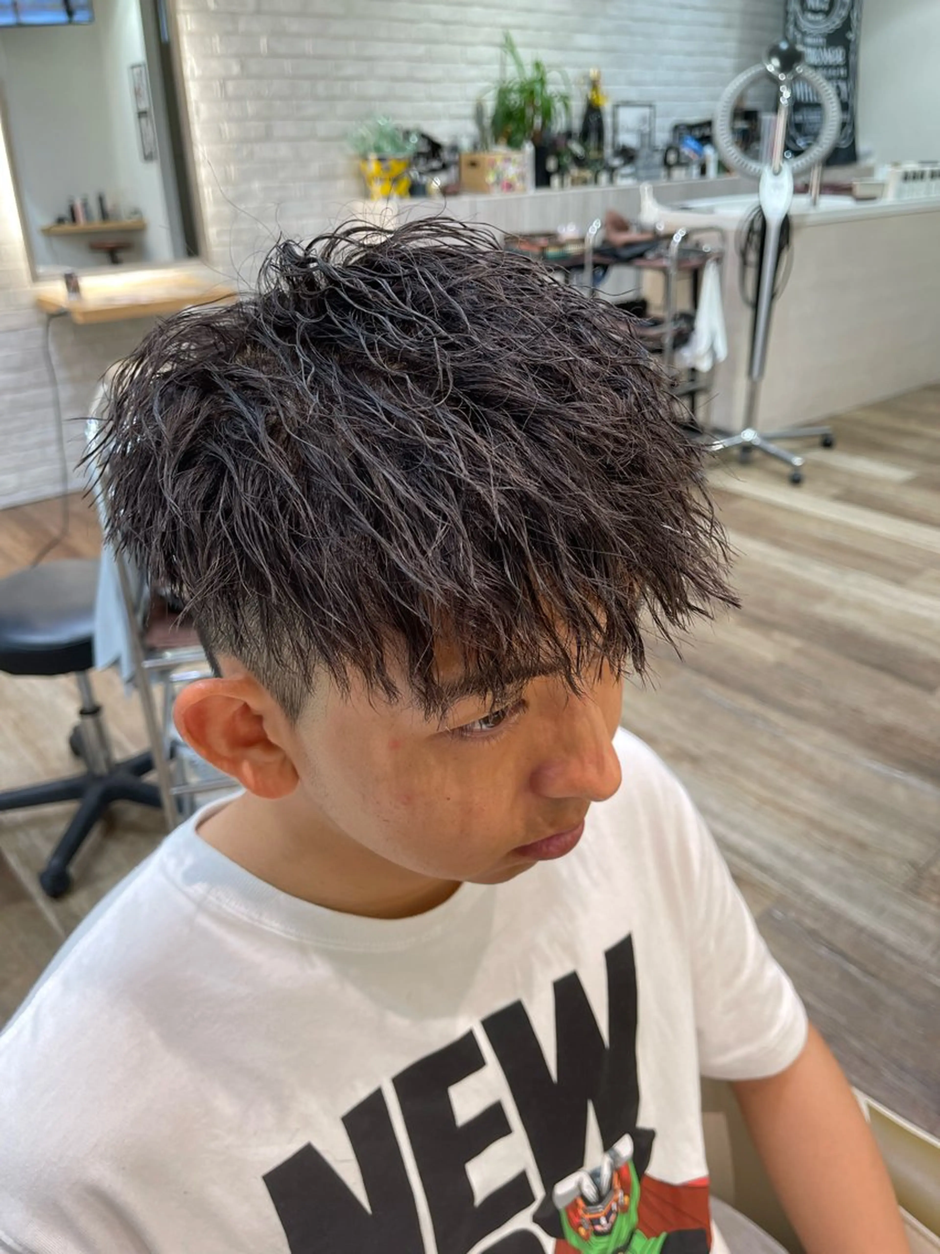 ショート パーマ メンズ カット パーマ メンズパーマ 北原寿樹のヘアスタイル