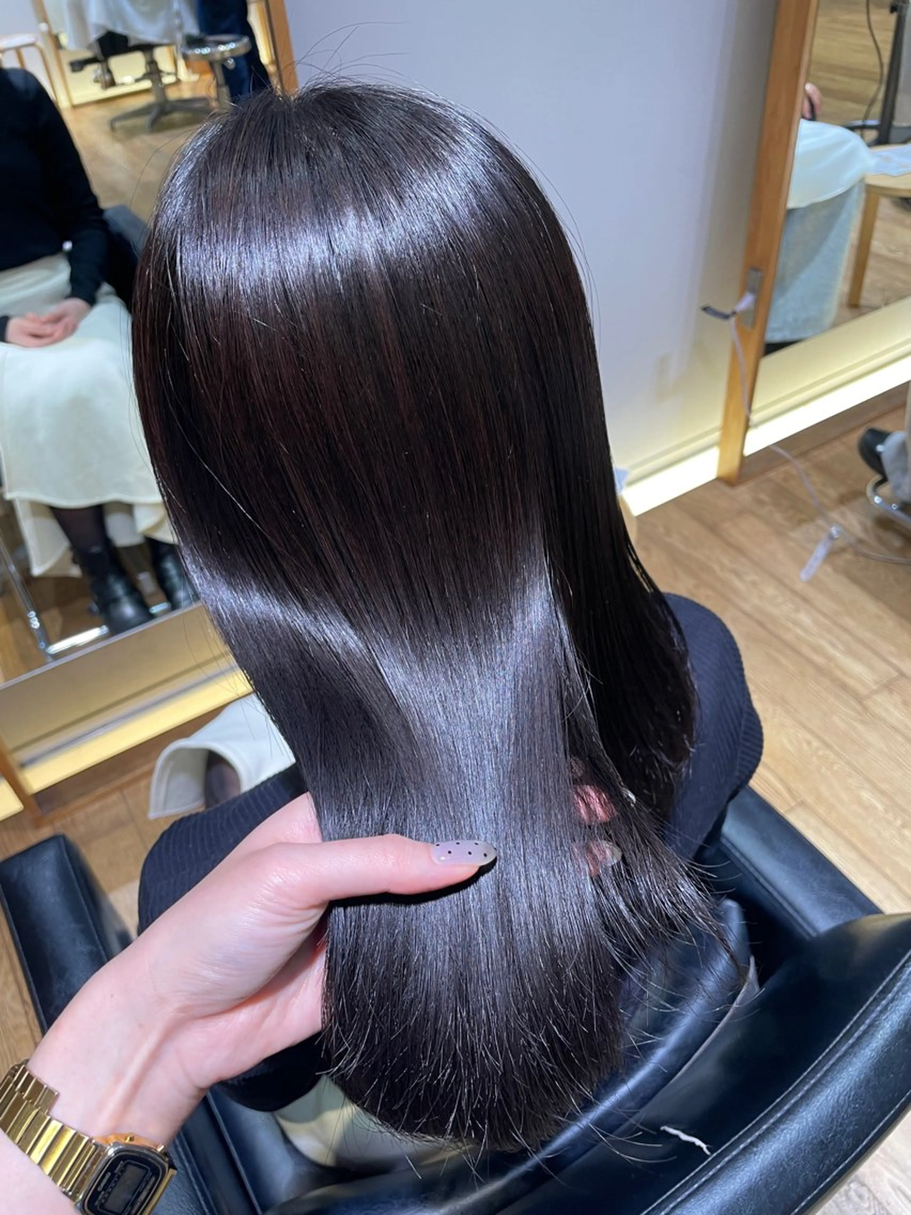 ミディアム パーマ 縮毛矯正 ストレートパーマ カット 縮毛矯正 縮毛矯正/レイヤー /ひかる🌙のヘアスタイル