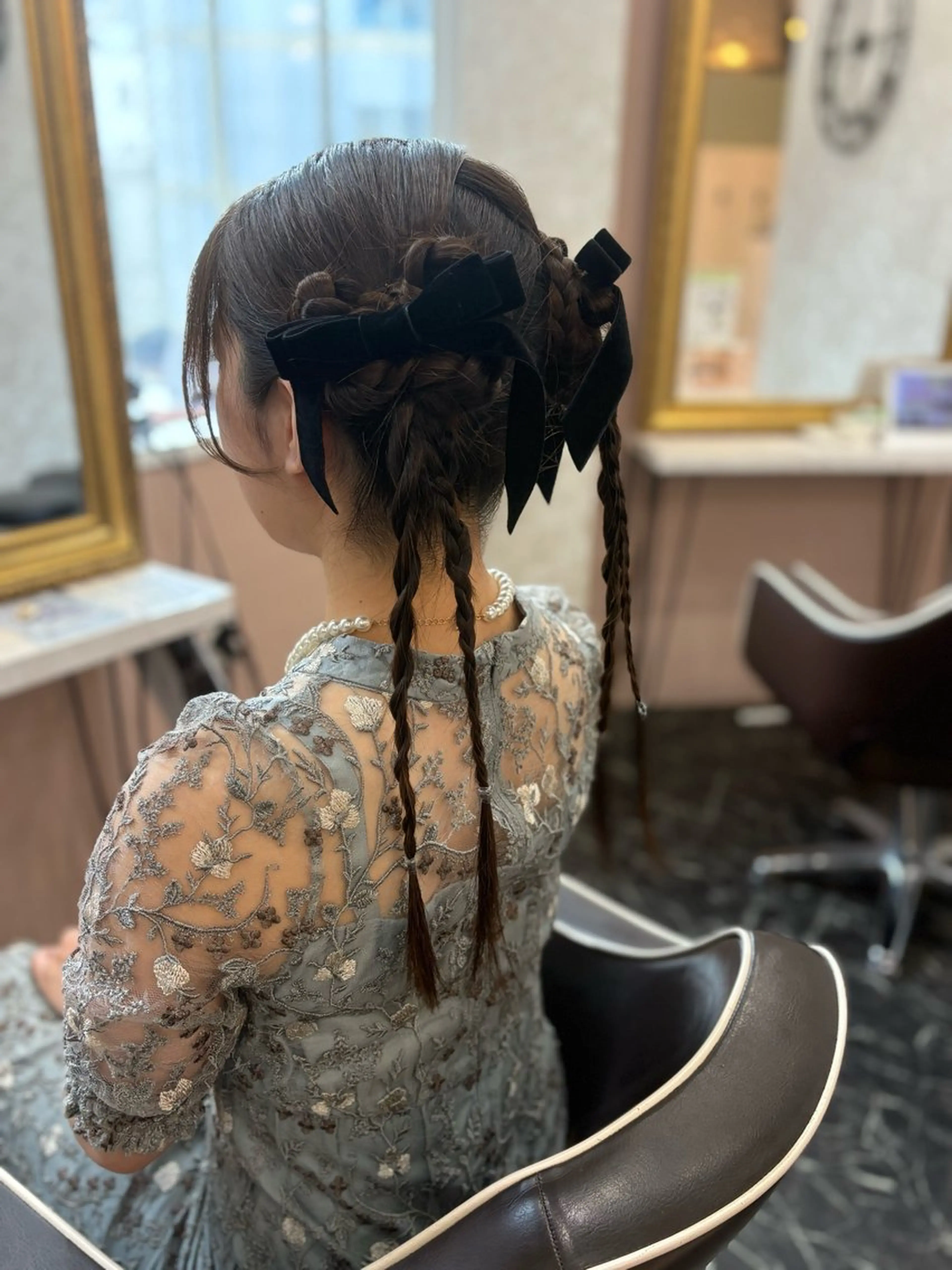 ロング ヘアセット 暗髪艶カラー/ 髪質改善TR/maiのヘアスタイル