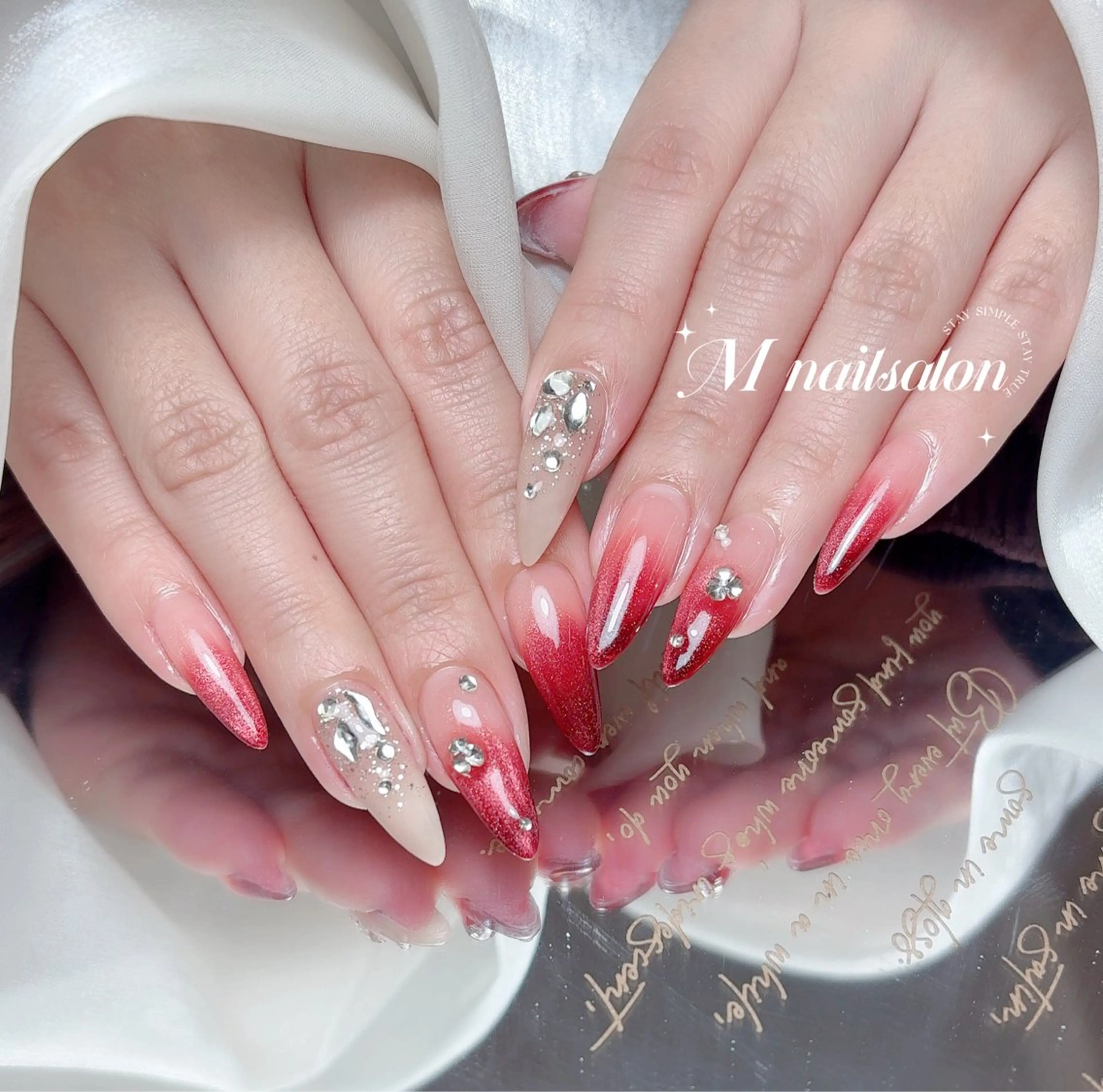 ネイル ハンドネイル M🌷nail 長さだし専門店のネイルデザイン