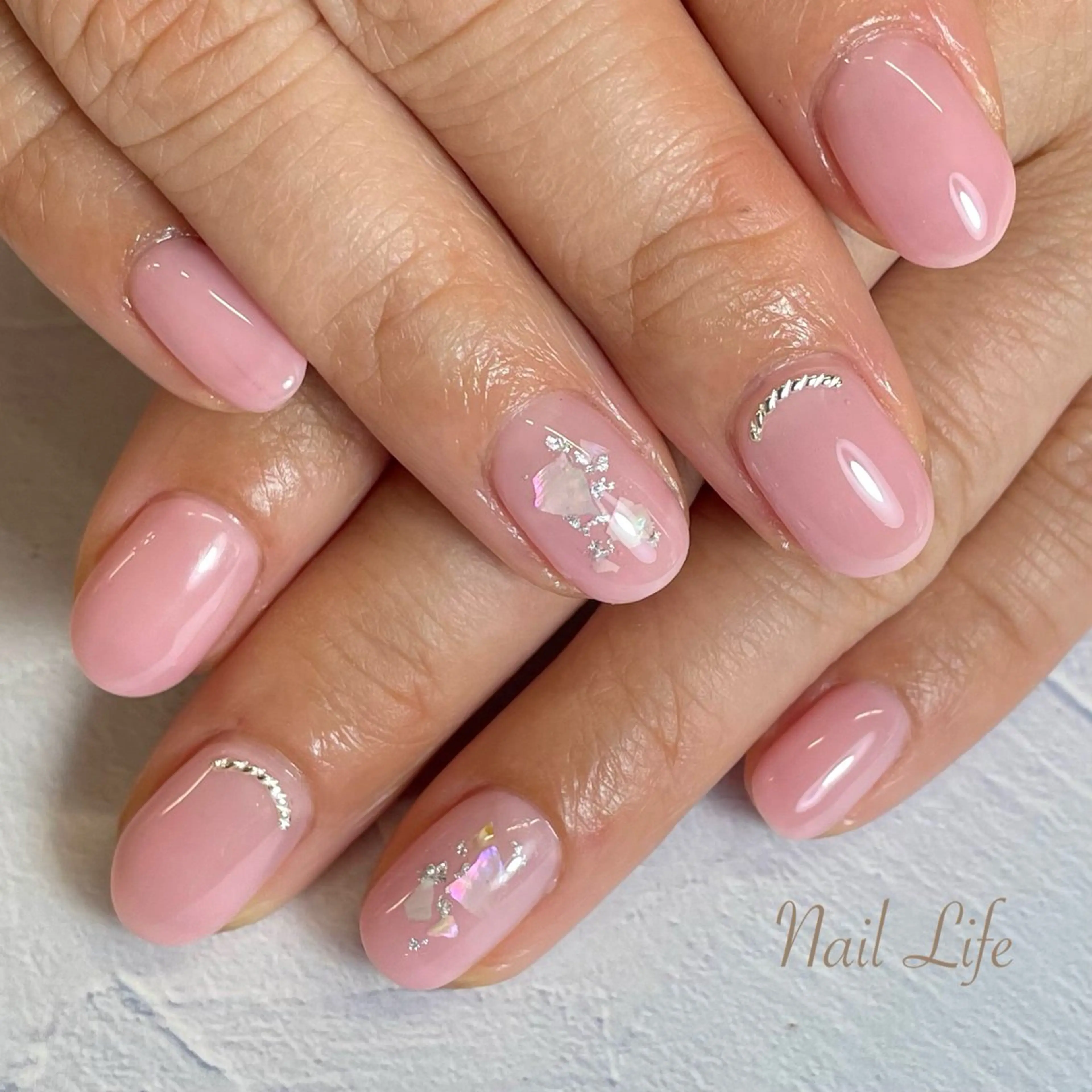 ネイル ピンク 大嶋 めぐみのネイルデザイン