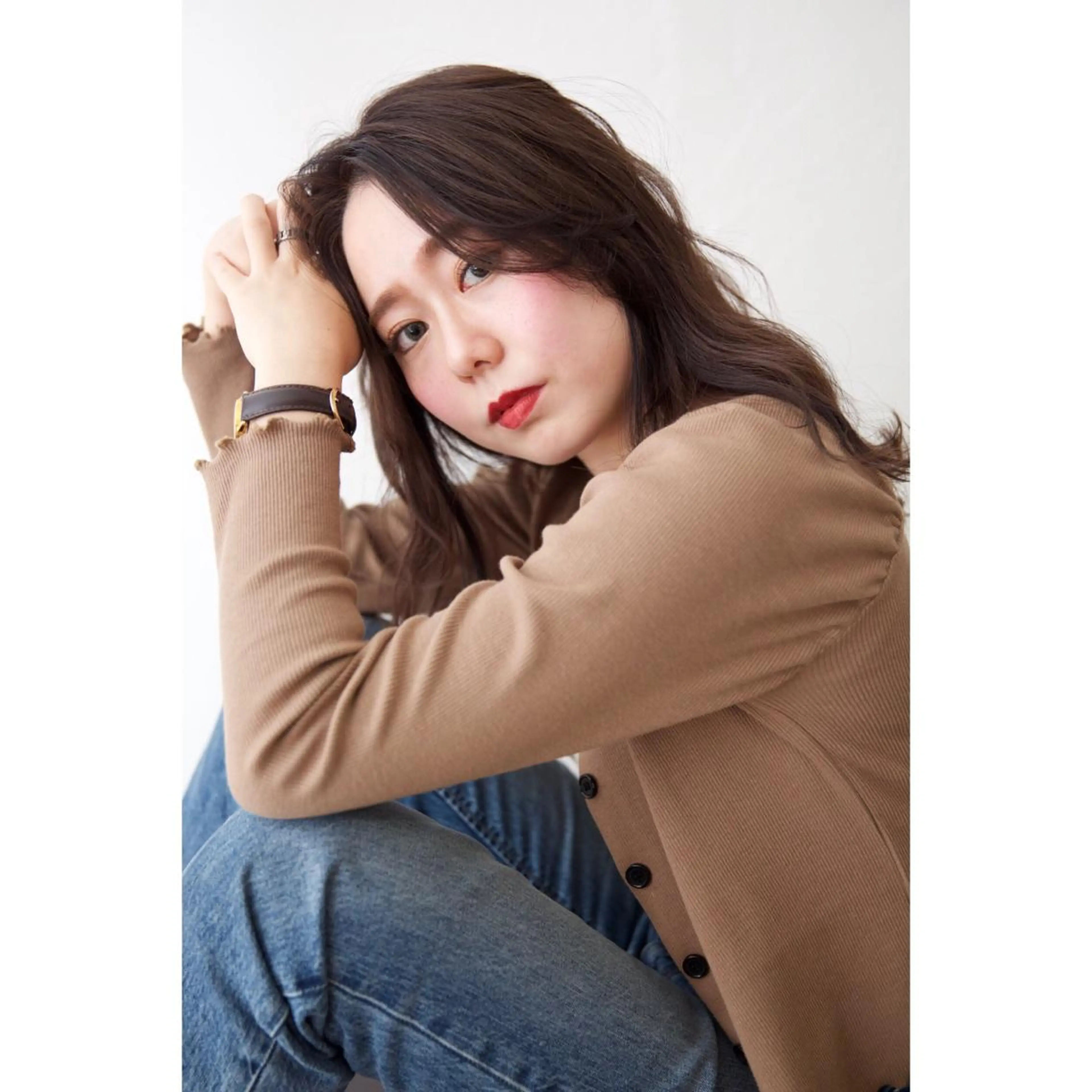 セミロング カラー fio マナミのヘアスタイル