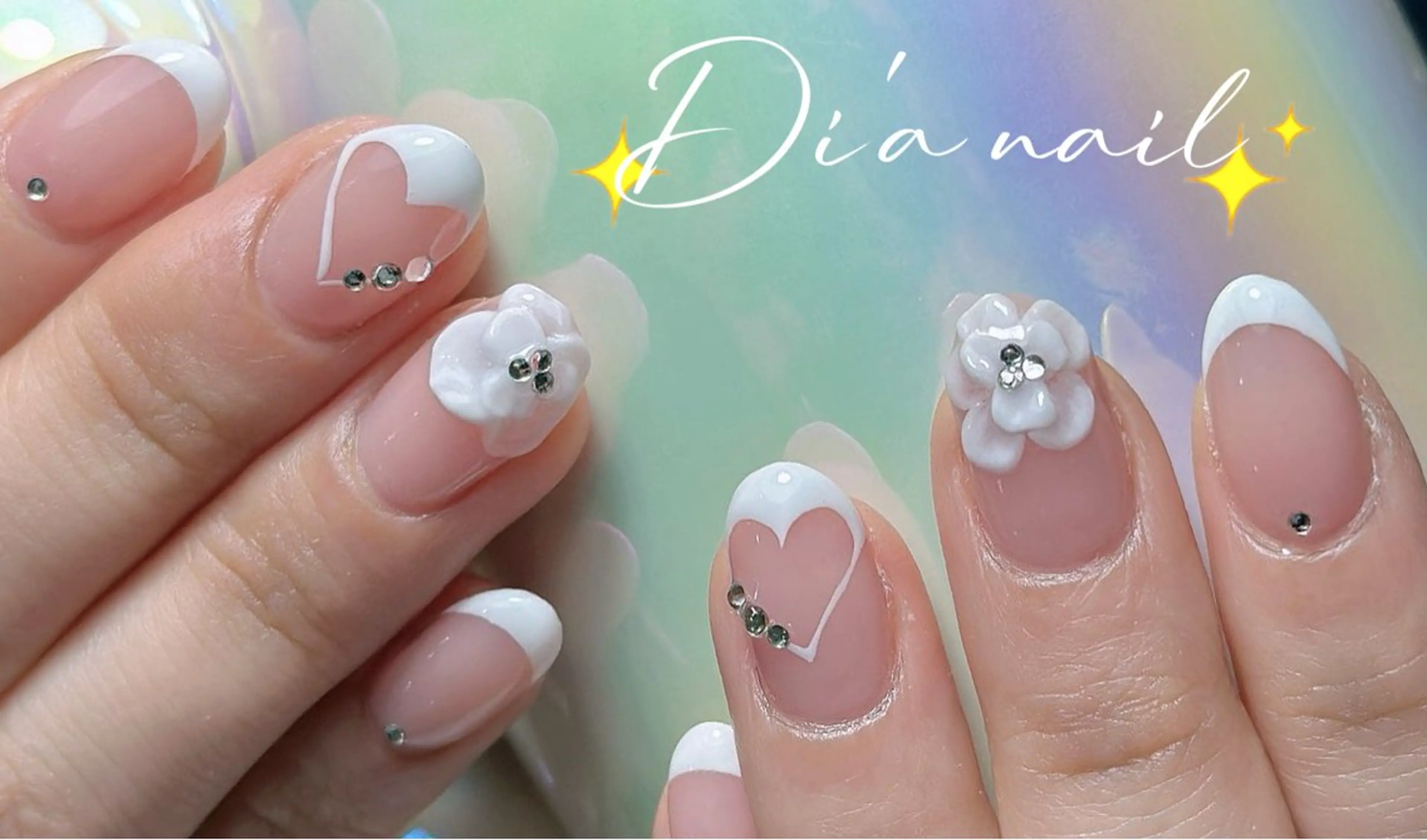 ネイル チークネイル ジェルネイル グラデーション マグネットネイル ニュアンスネイル Di'a nail ネイルサロンのネイルデザイン