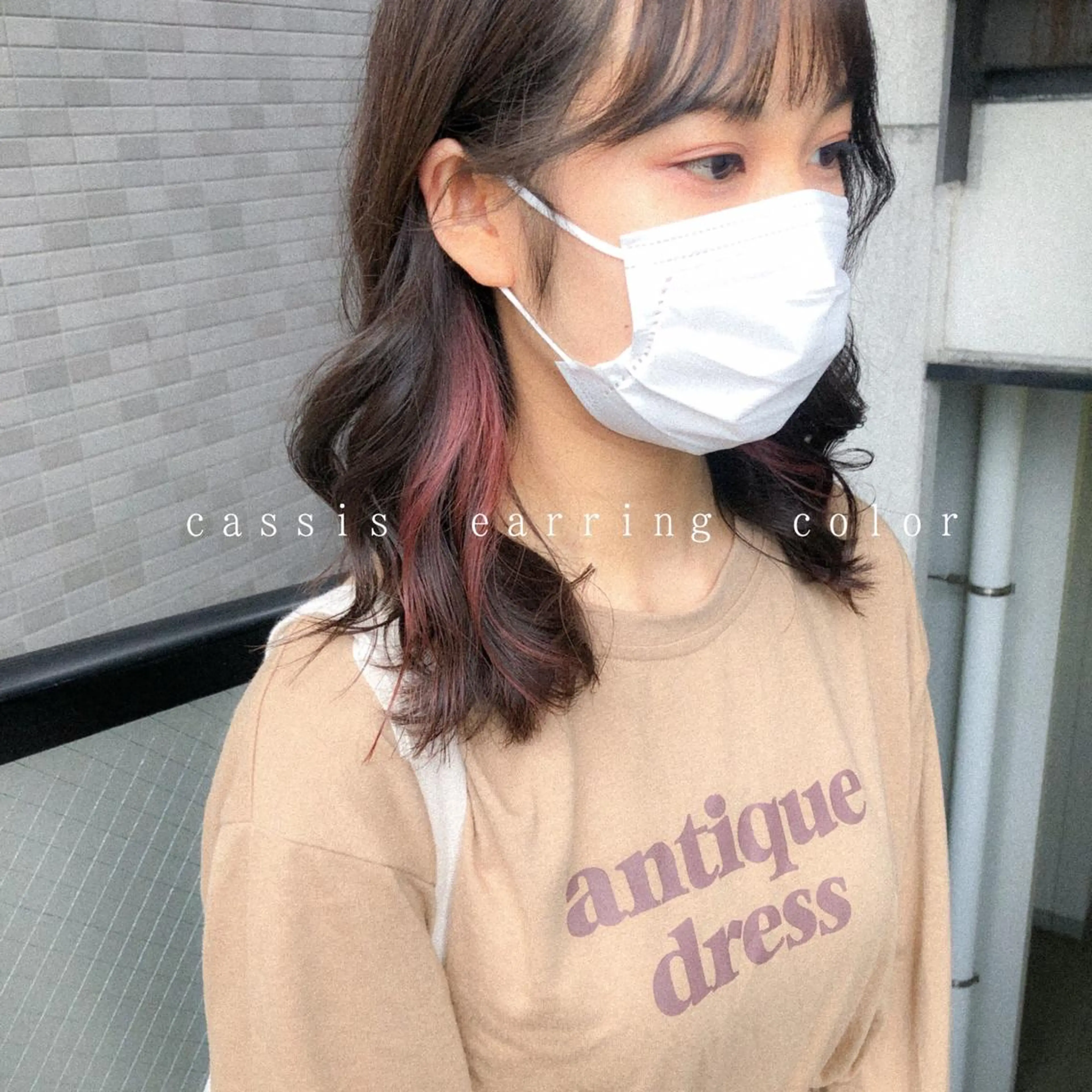 ミディアム カラー デザインカラー ピンクカラー ヘアカラー カラーパティシエ facce🌼ikoのヘアスタイル