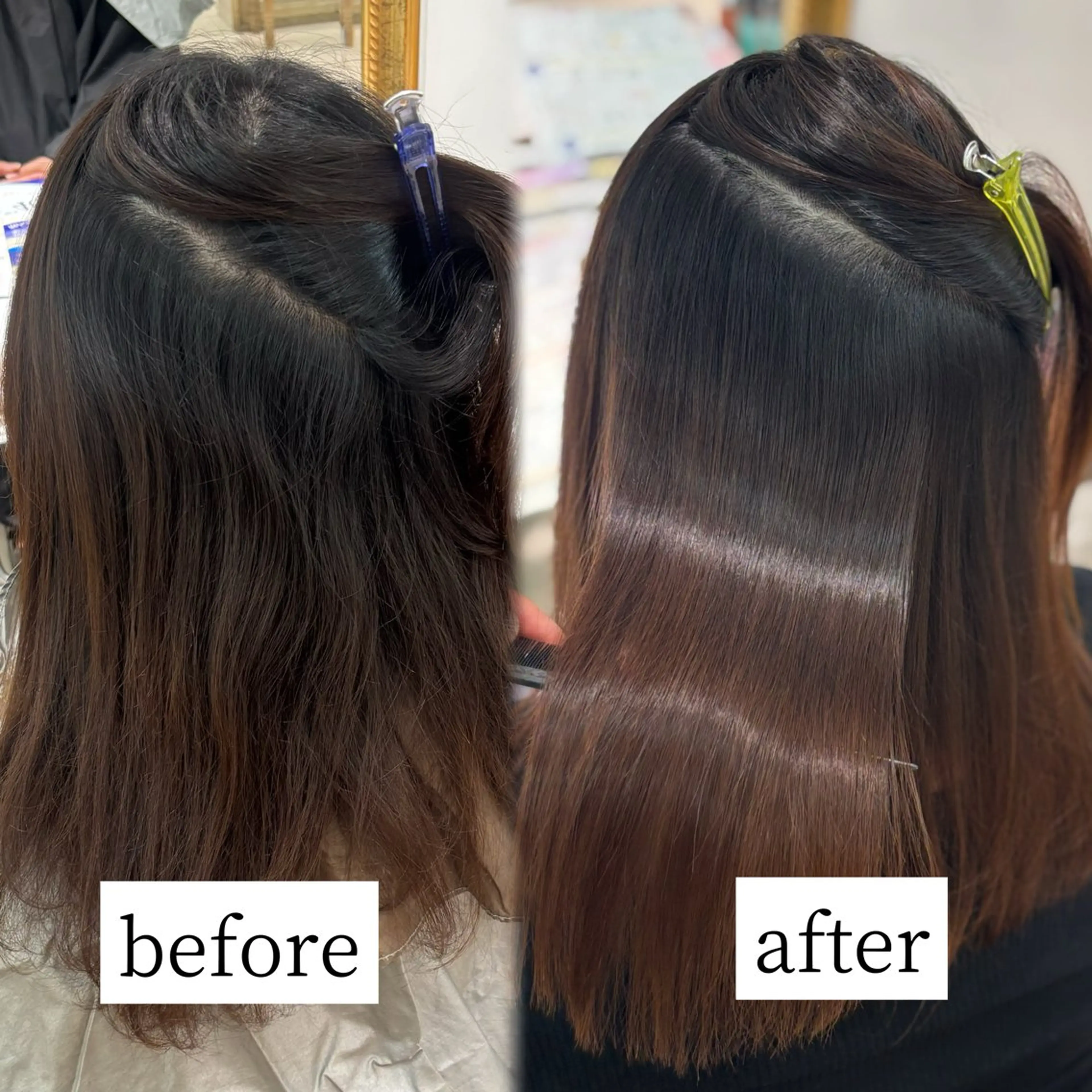 セミロング 縮毛・髪質改善🩰 mai🐰ྀི🤍のヘアスタイル