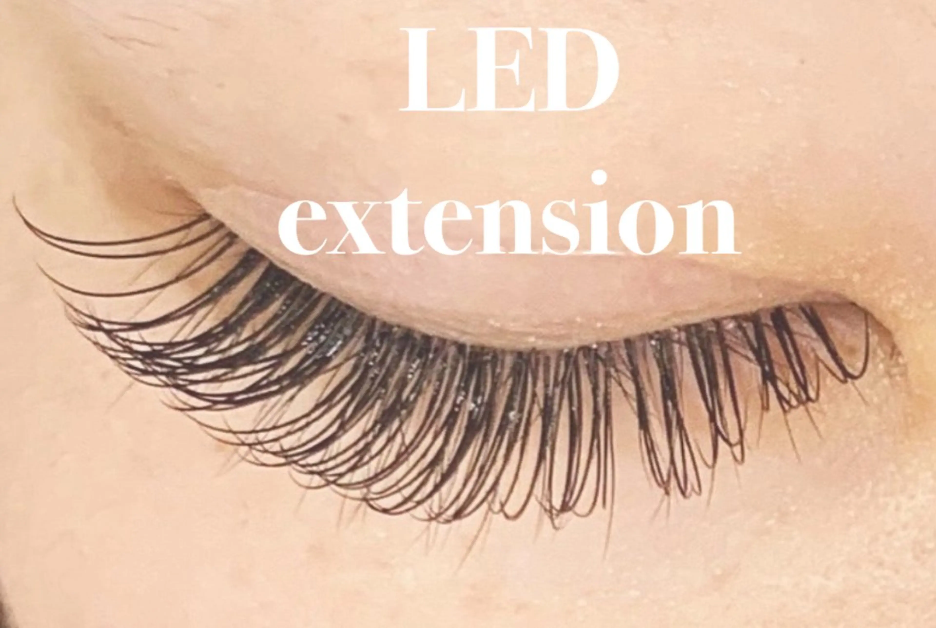 【LEDまつ毛エクステ】フラットラッシュ80本(60分)の写真