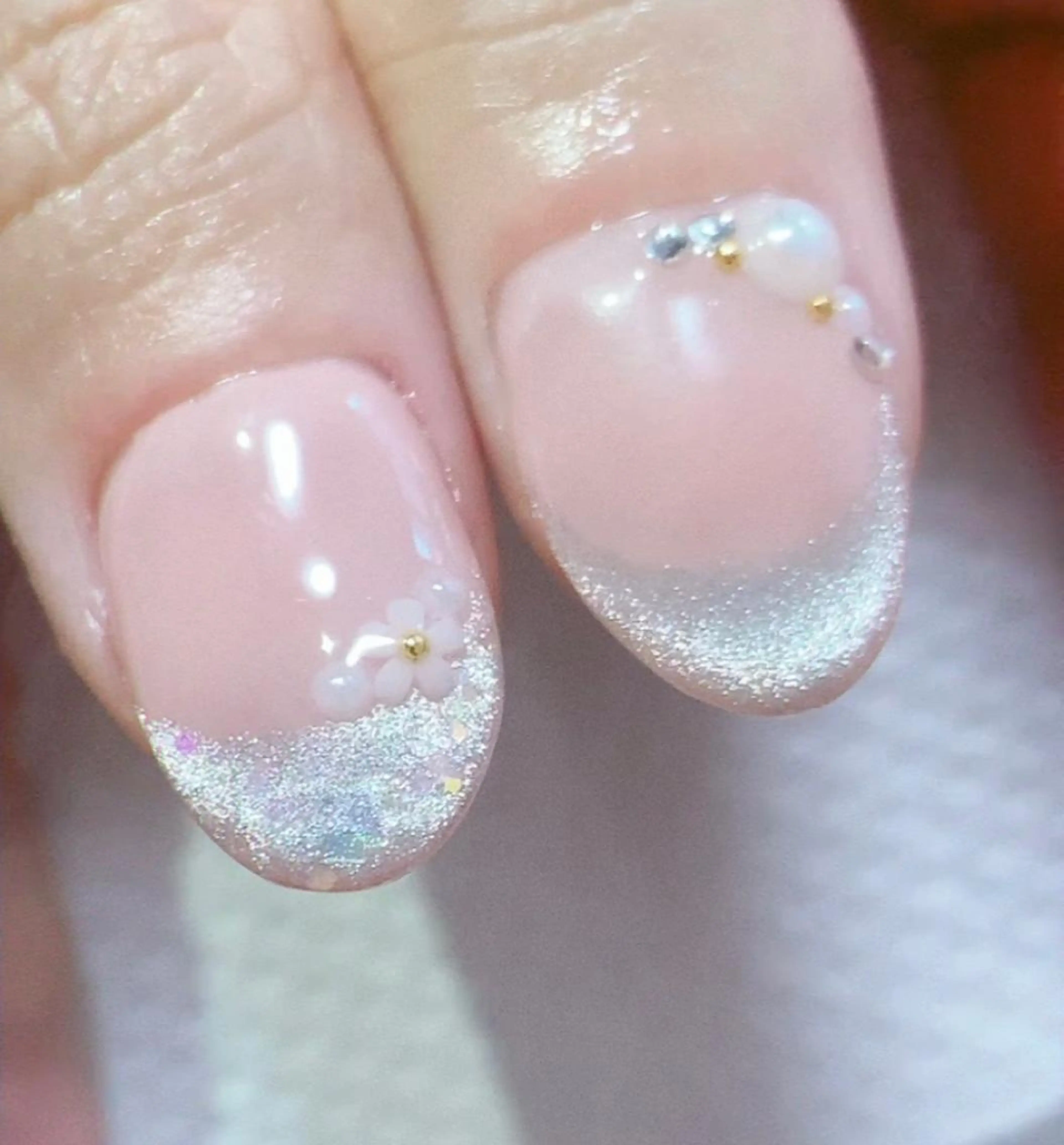 ネイル フレンチネイル ジェルネイル マグネットネイル マグネットフレンチ HandSnail自宅サロン所属・HandSnail 座間自宅ネイルサロンのネイルデザイン