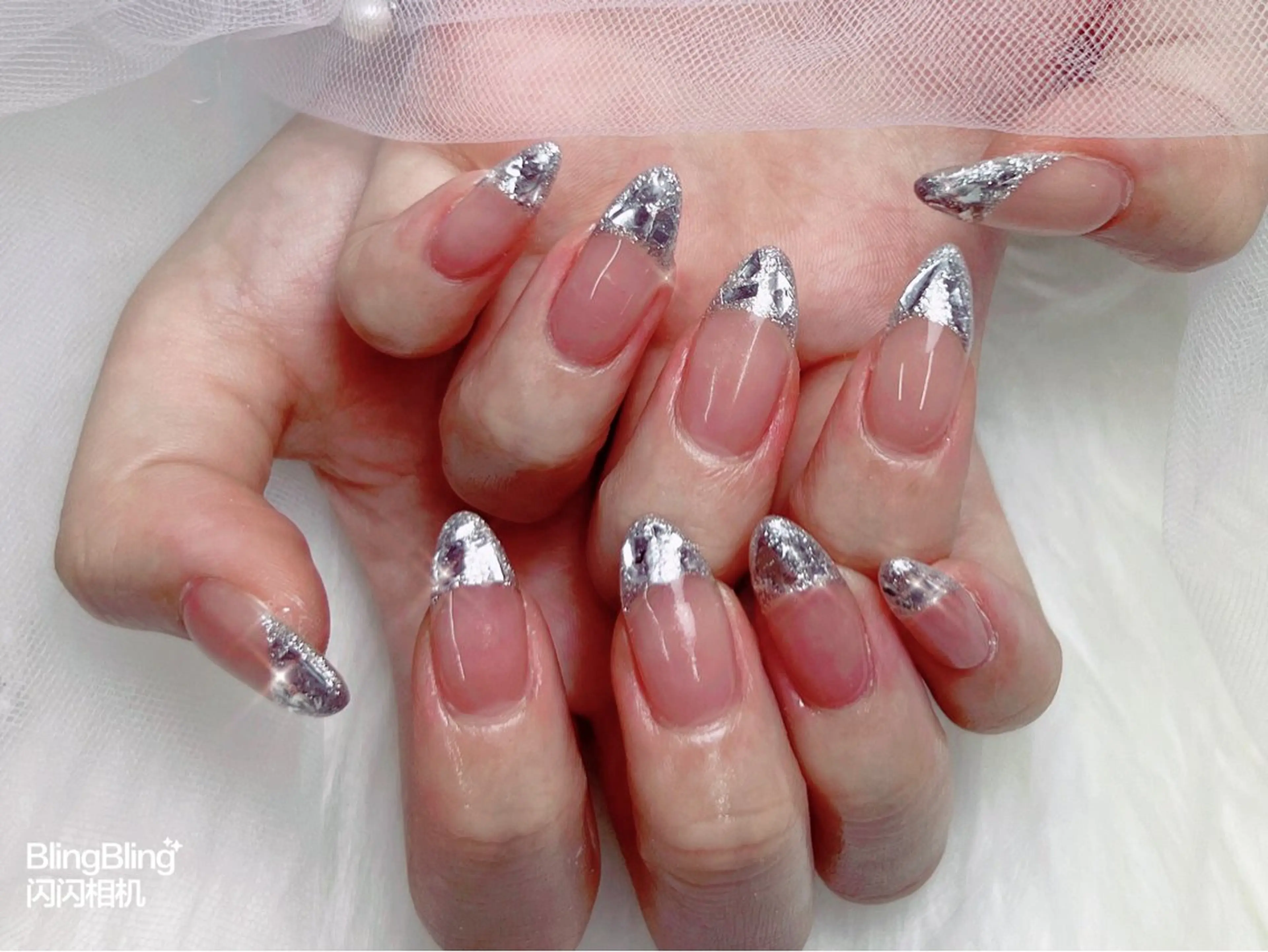 ネイル フレンチネイル ガラスフレンチ Zz nail salonのネイルデザイン