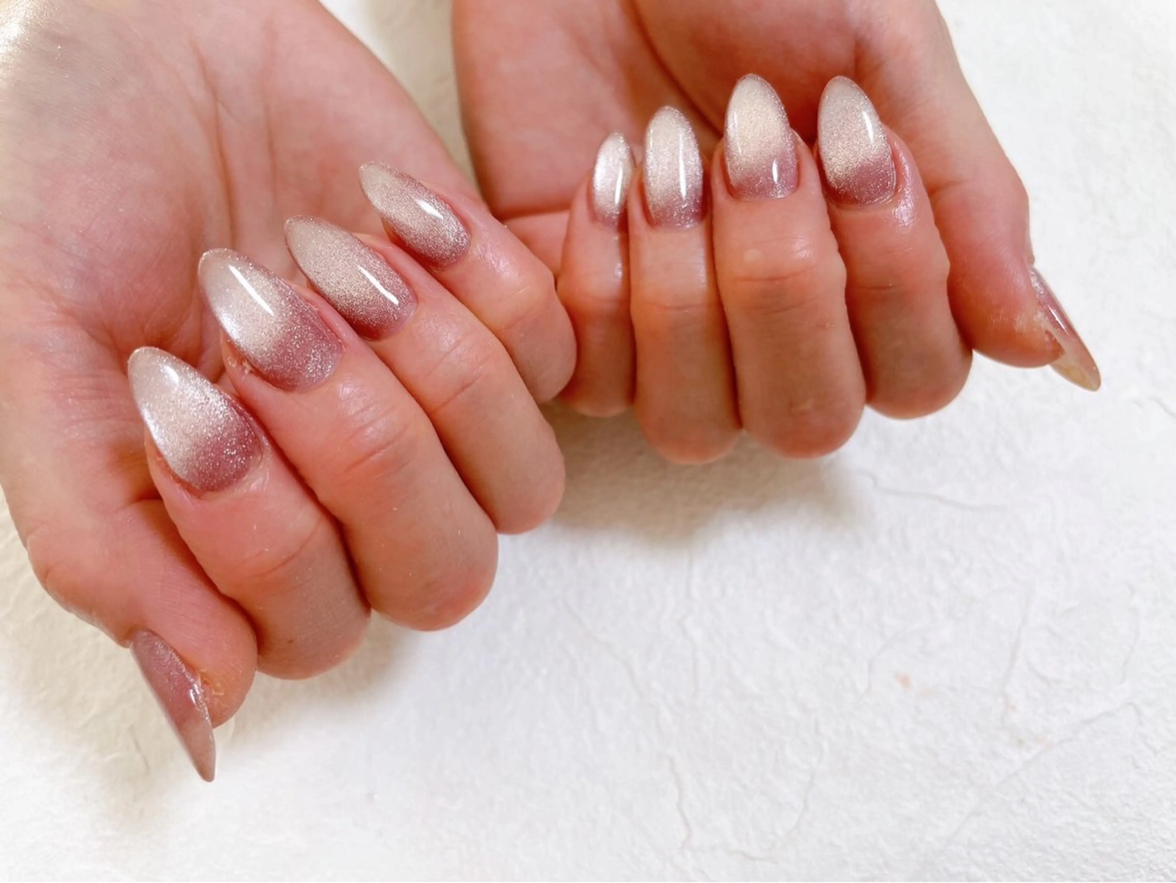 ネイル オーロラネイル フットネイル フレンチネイル ジェルネイル 韓国ネイル Mogu nail 二子玉川のネイルデザイン