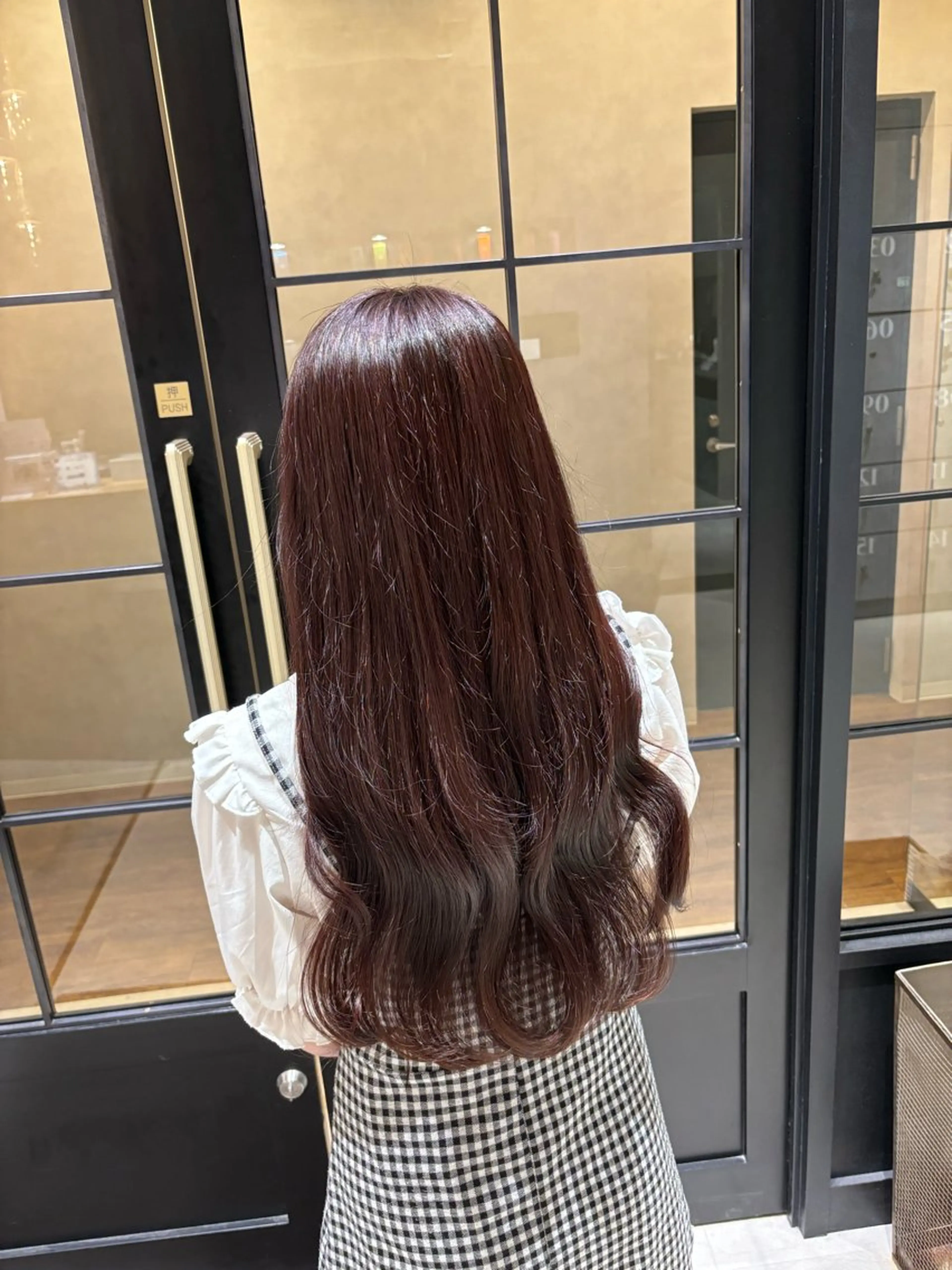 ロング カラー 𝒎𝒐𝒆🩰 名駅/ヘアメ/暖色♡のヘアスタイル