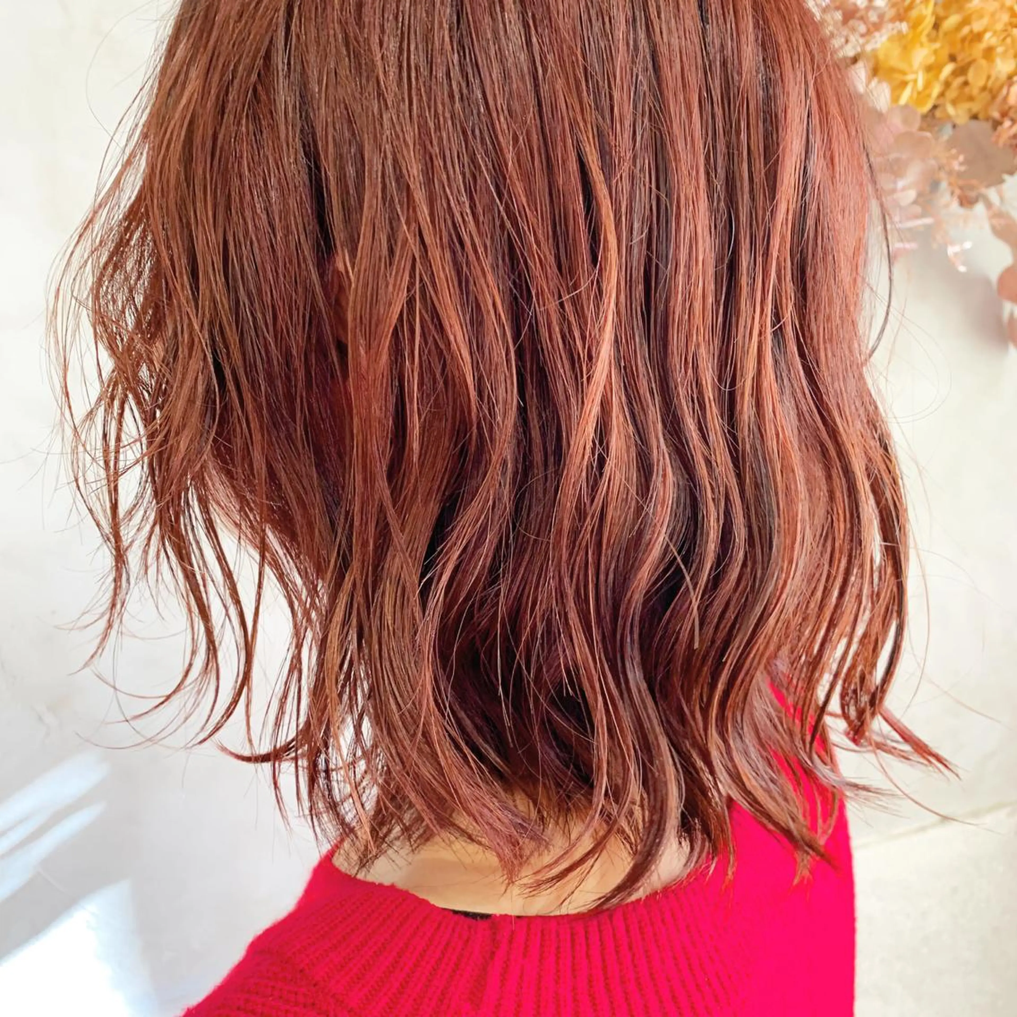 ミディアム カラー ピンクカラー niche(ニーチェ)所属・落合 優樹のヘアスタイル