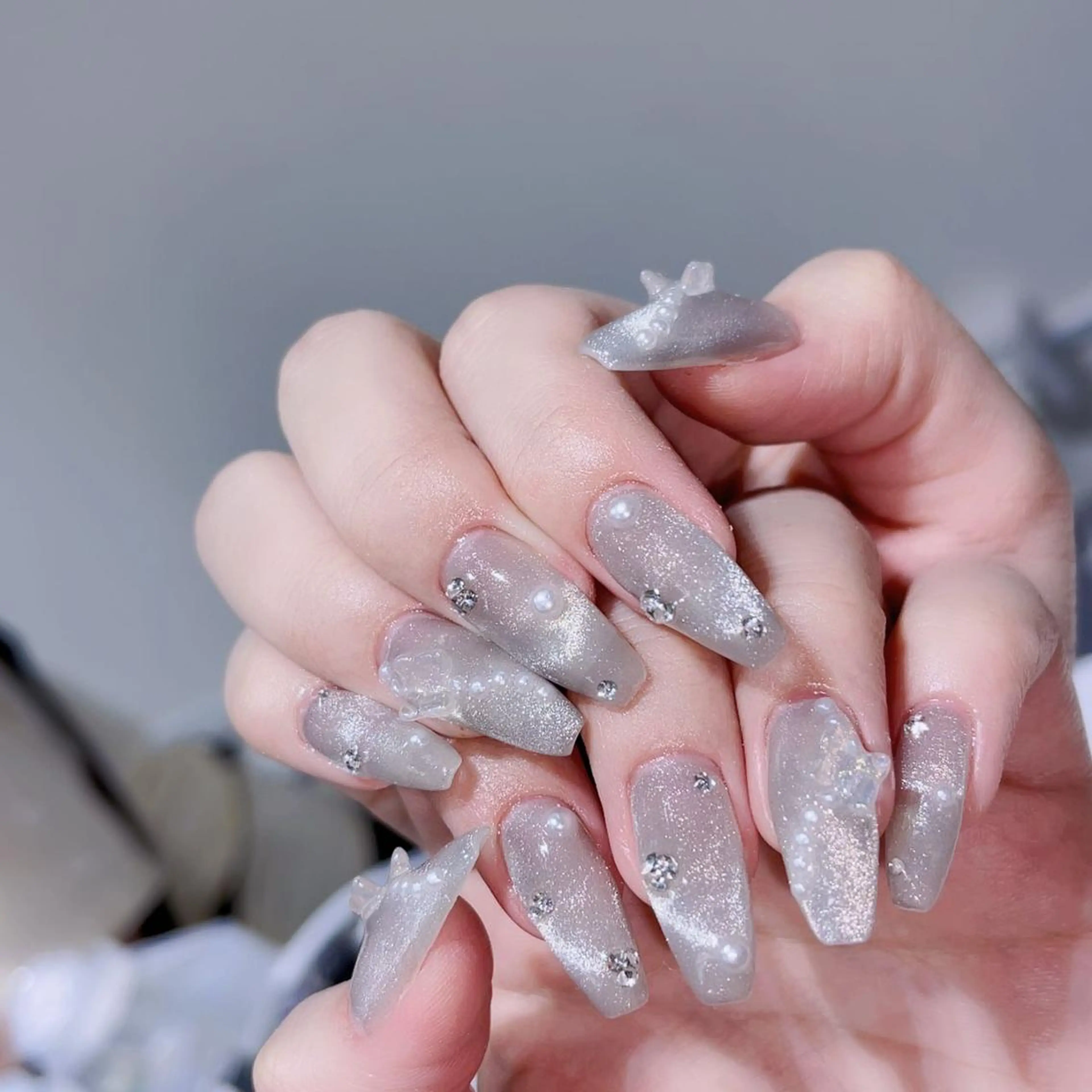 ネイル アートネイル 長さ出し スカルプネイル Queen's ゆなのネイルデザイン