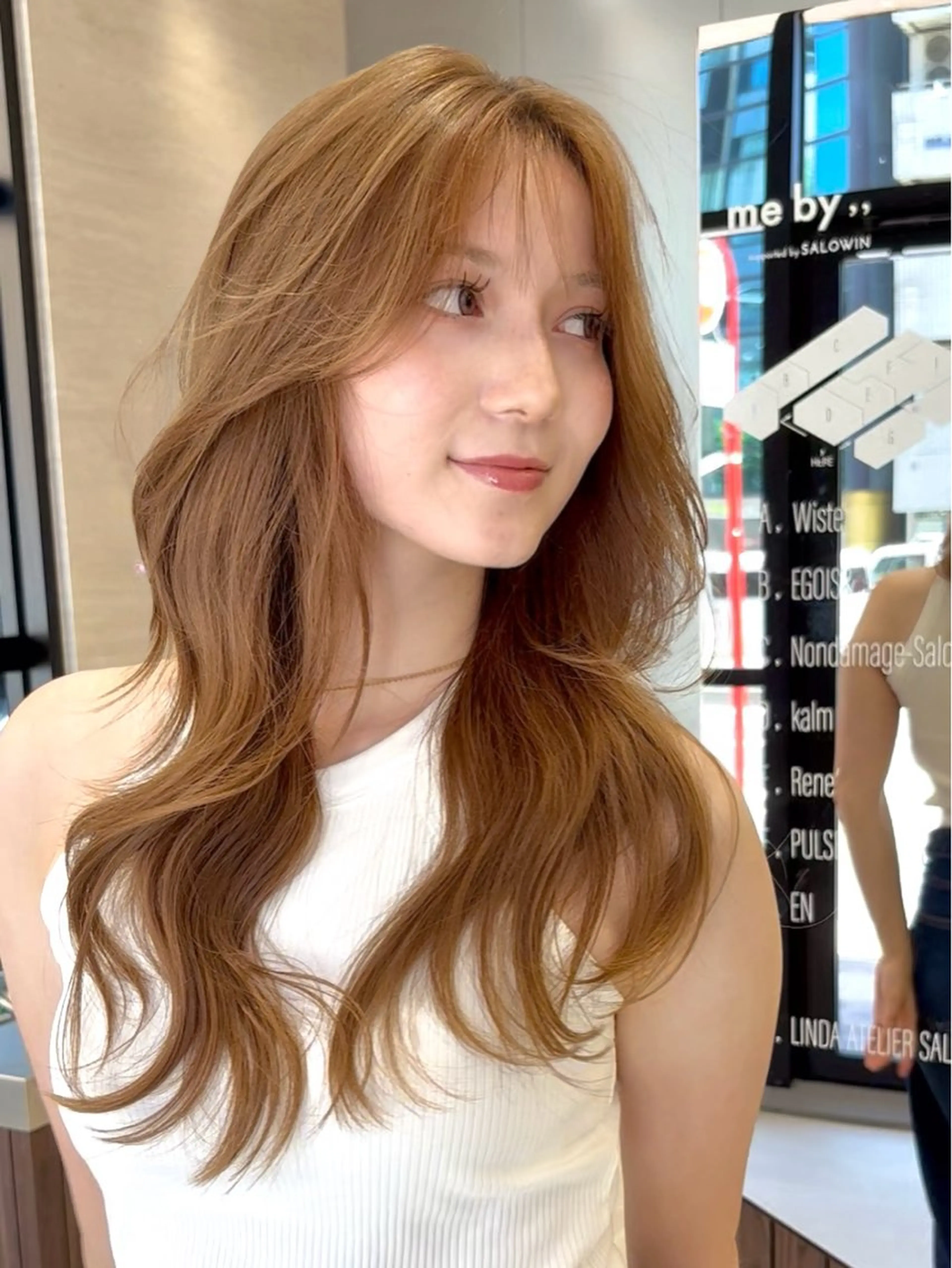 ロング レイヤーカット ロング 小顔カット カット PULSE yokohama所属・横浜駅/韓国レイヤー カット/髪質改善のヘアスタイル