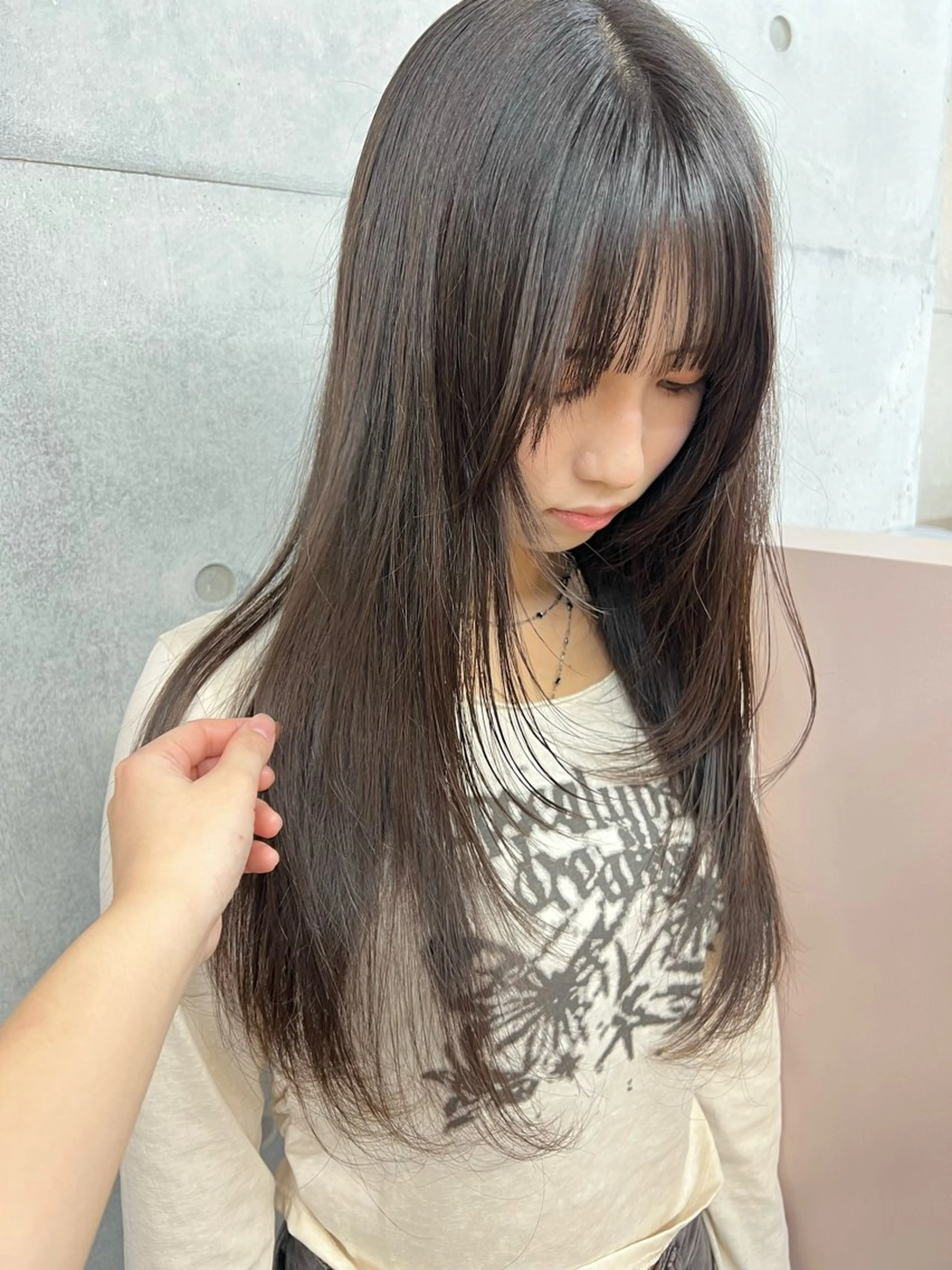 ロング カット カコ/レイヤーカット ヘアアレンジのヘアスタイル