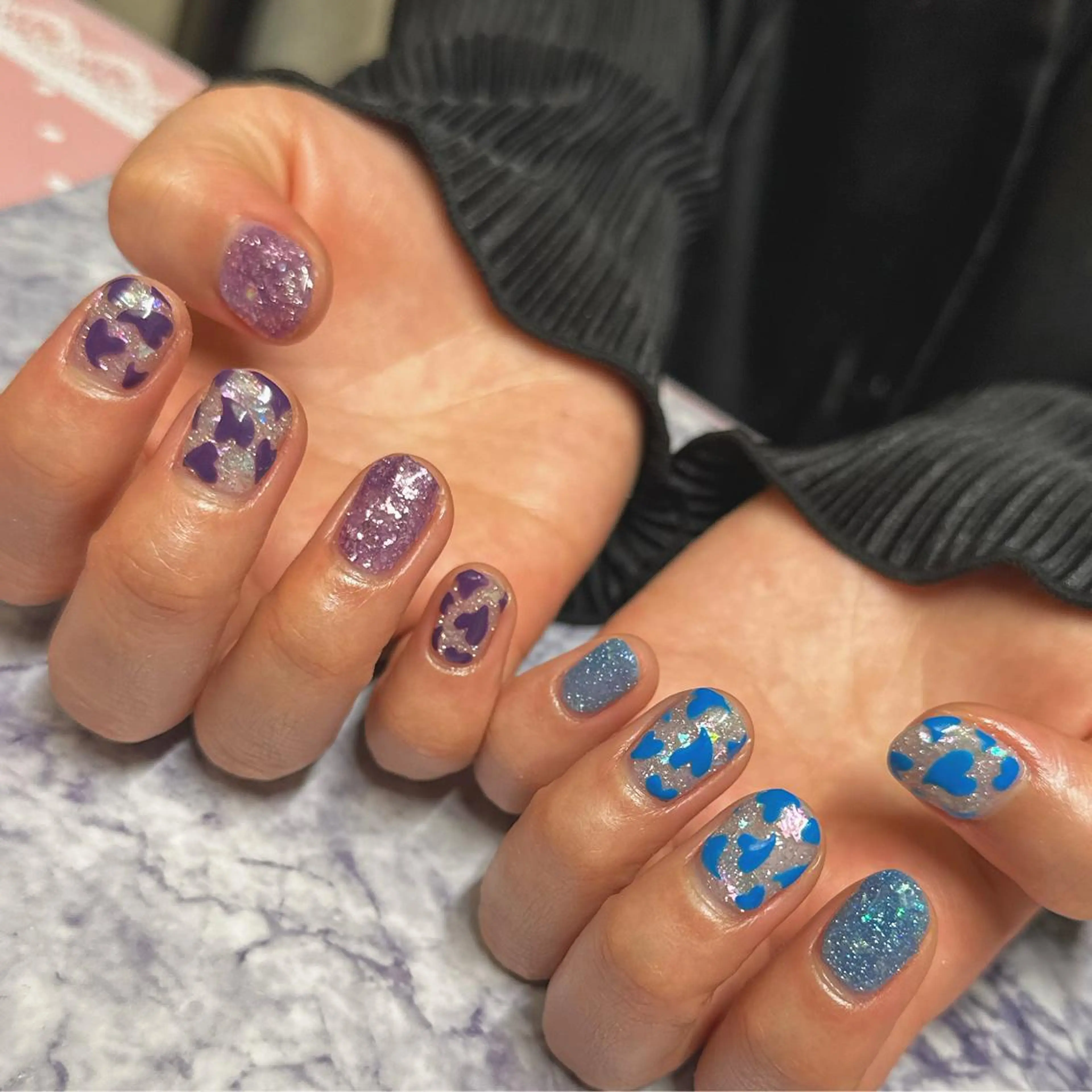 ネイル ハート ハンドネイル Pretzels🥨 【プレッツェル】ミウのネイルデザイン