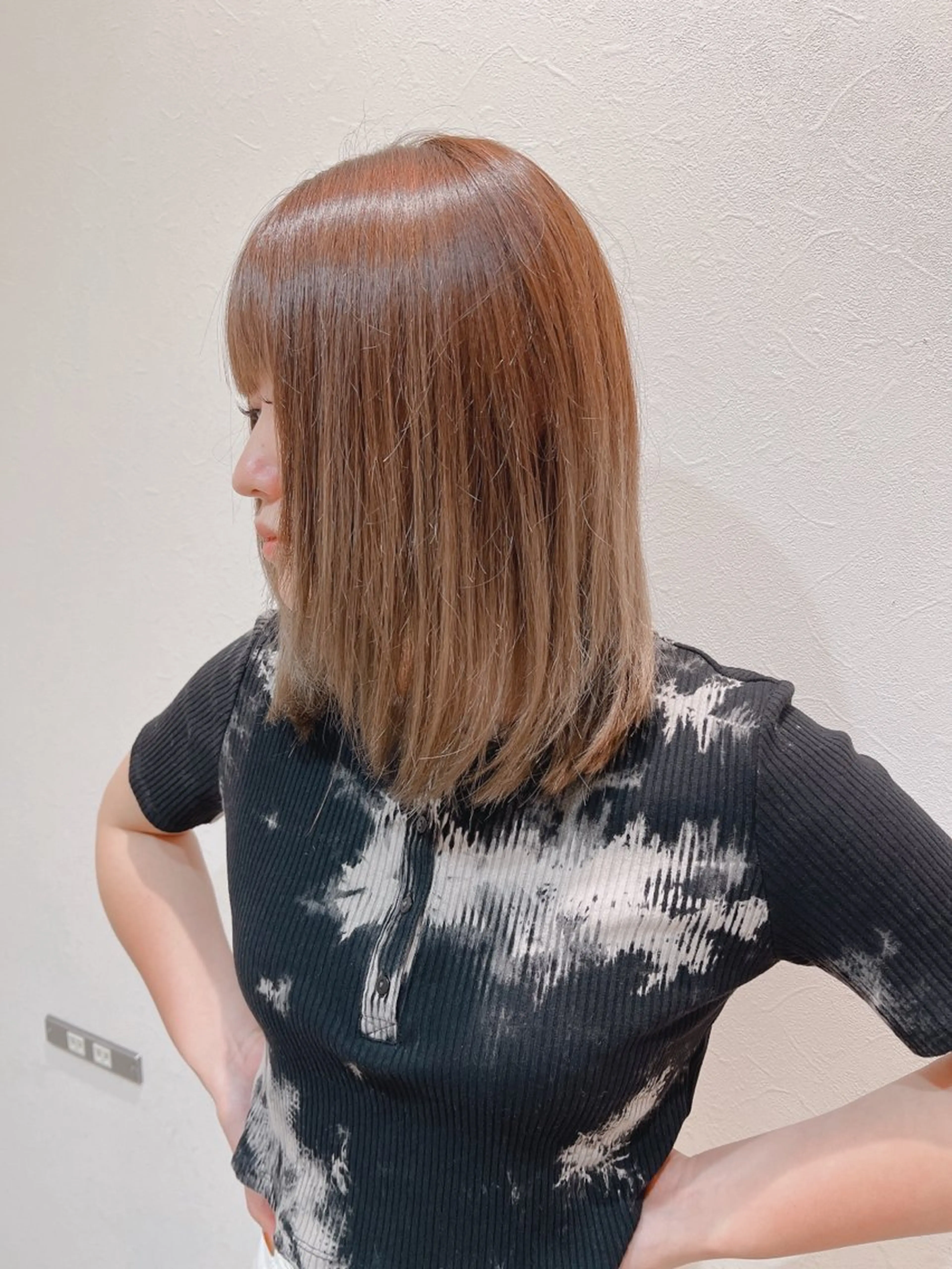 ミディアム カット トリートメント 韓国ヘア🇰🇷 増田夏希のヘアスタイル