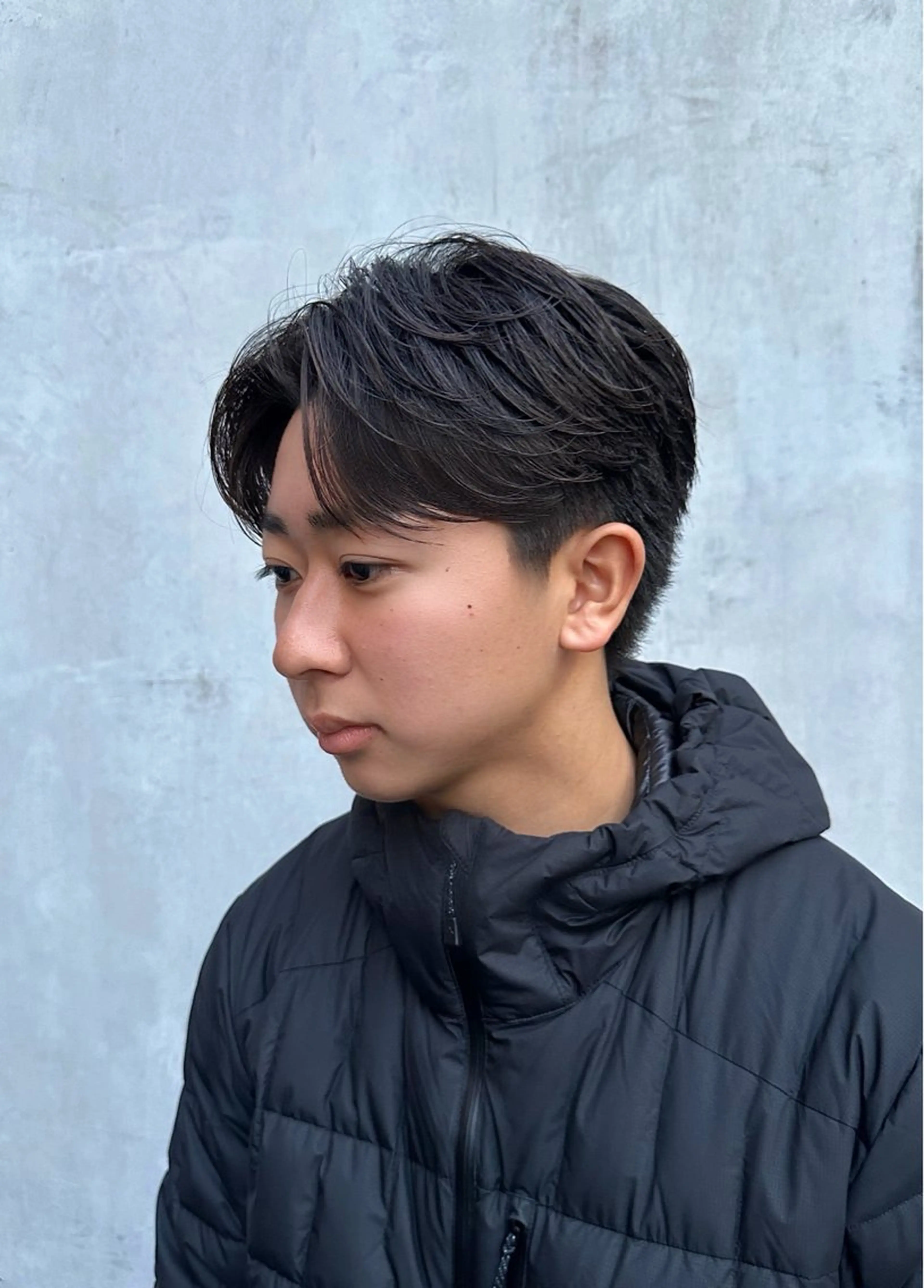 ショート パーマ メンズ メンズパーマ カット パーマ SALOWIN 原宿 iori所属・🌟原宿指名No.1 センターパート⭐️のヘアスタイル