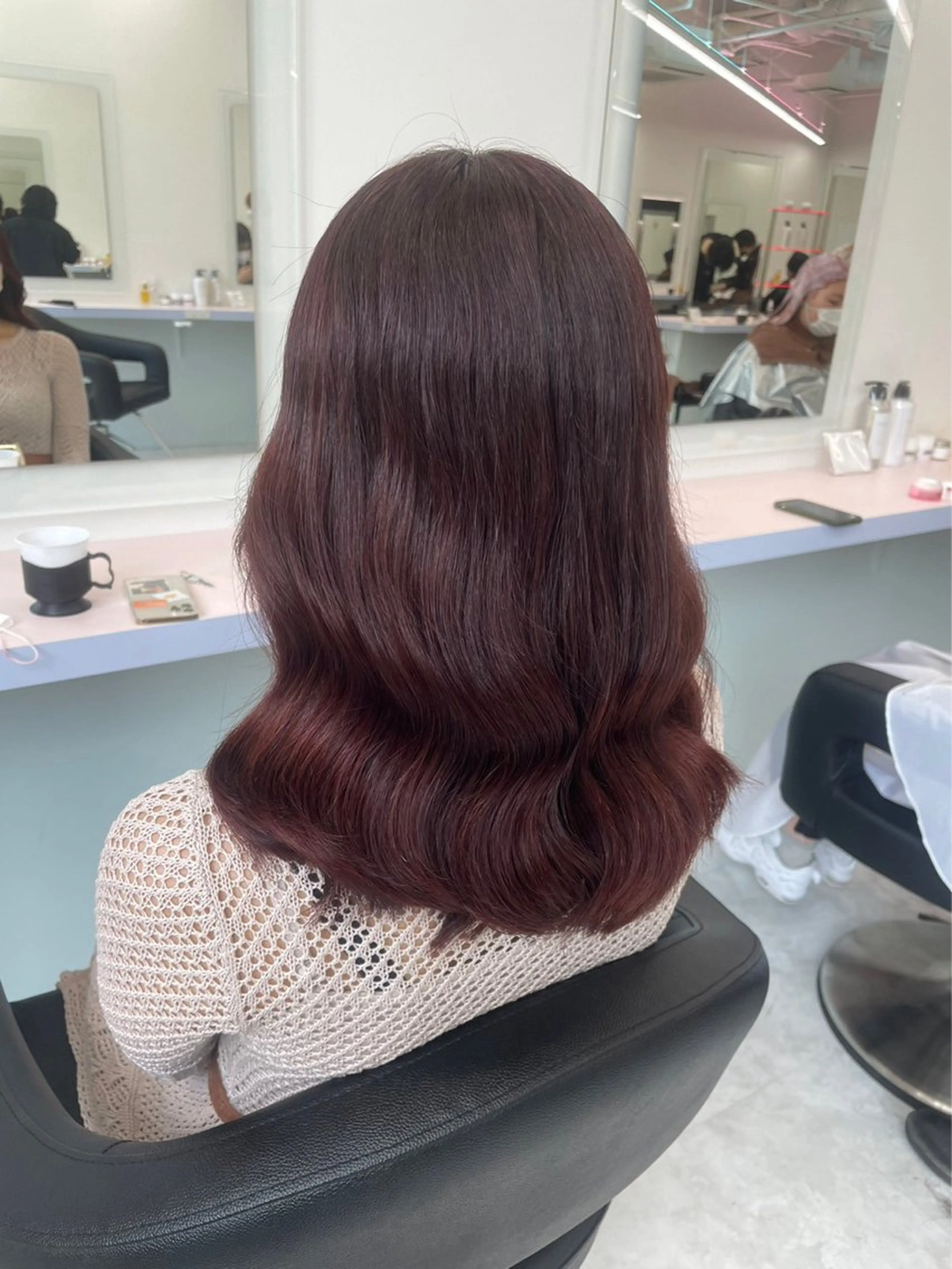 セミロング カラー パーマ ヘアアレンジ メンズ 🤍透明感カラー🤍 ブリーチ🤍AINEのヘアスタイル