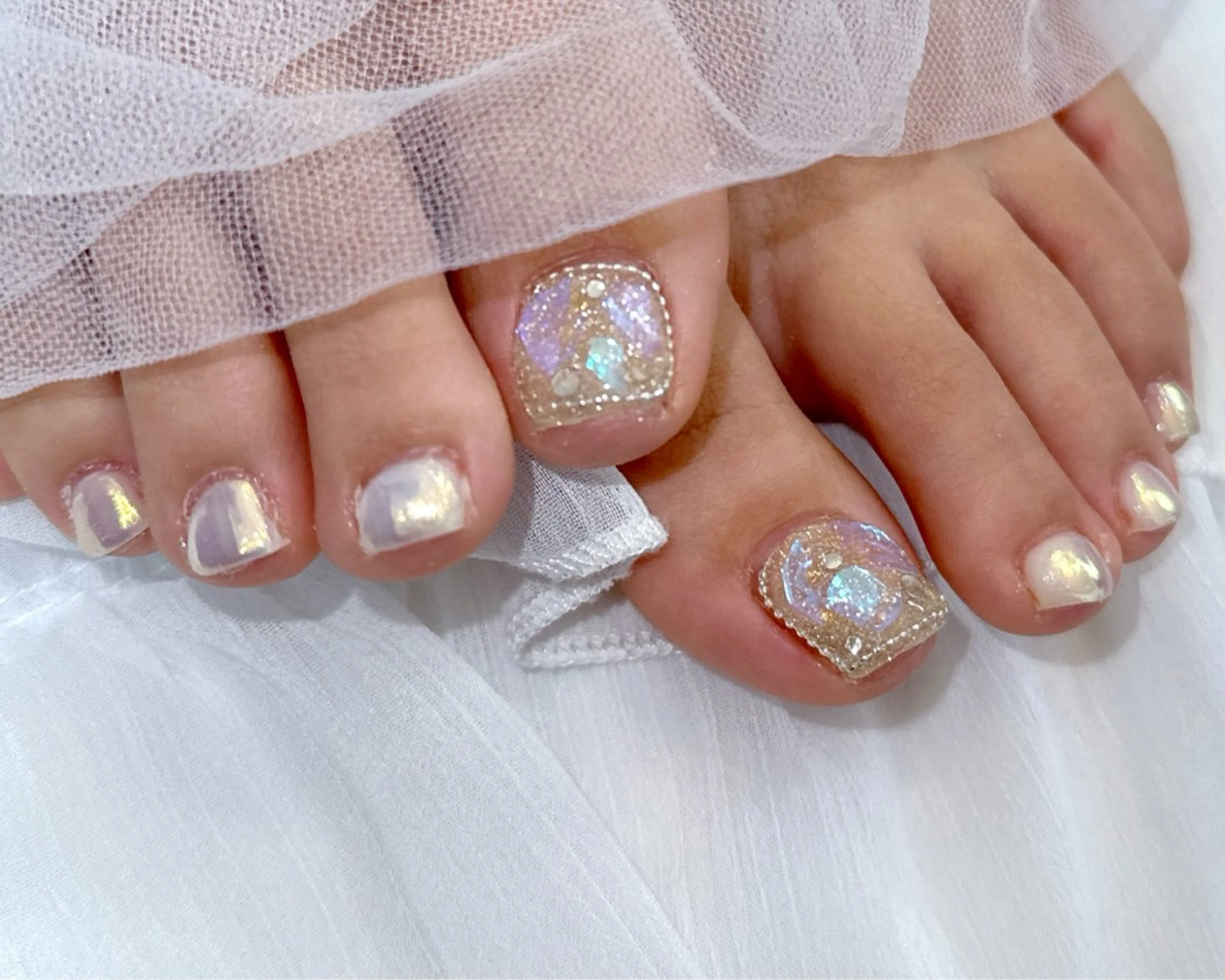 大人気🤍埋め尽くしfootnail🎀¥7980の写真