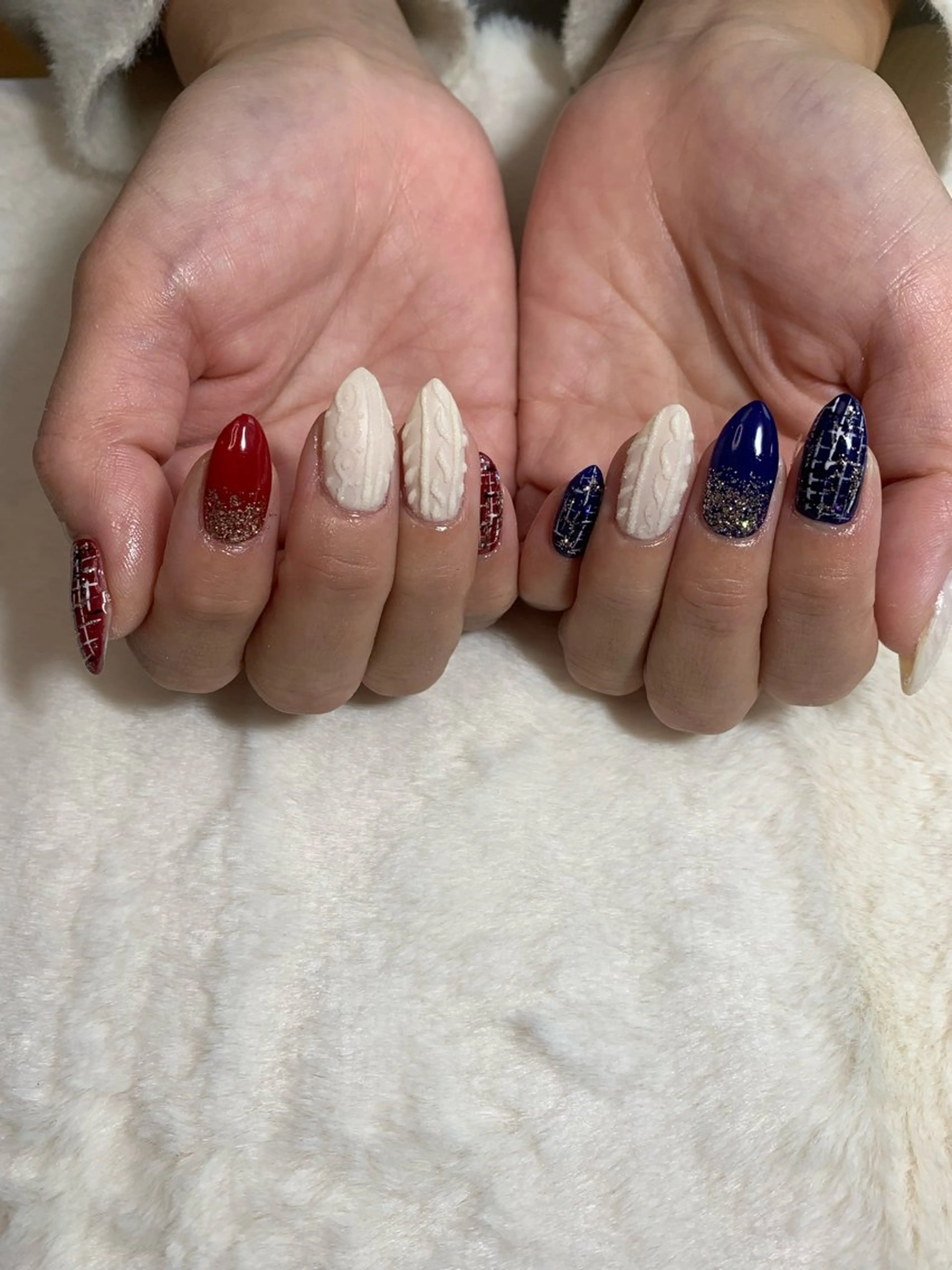 ネイル ツイードネイル 北川 恭子のネイルデザイン