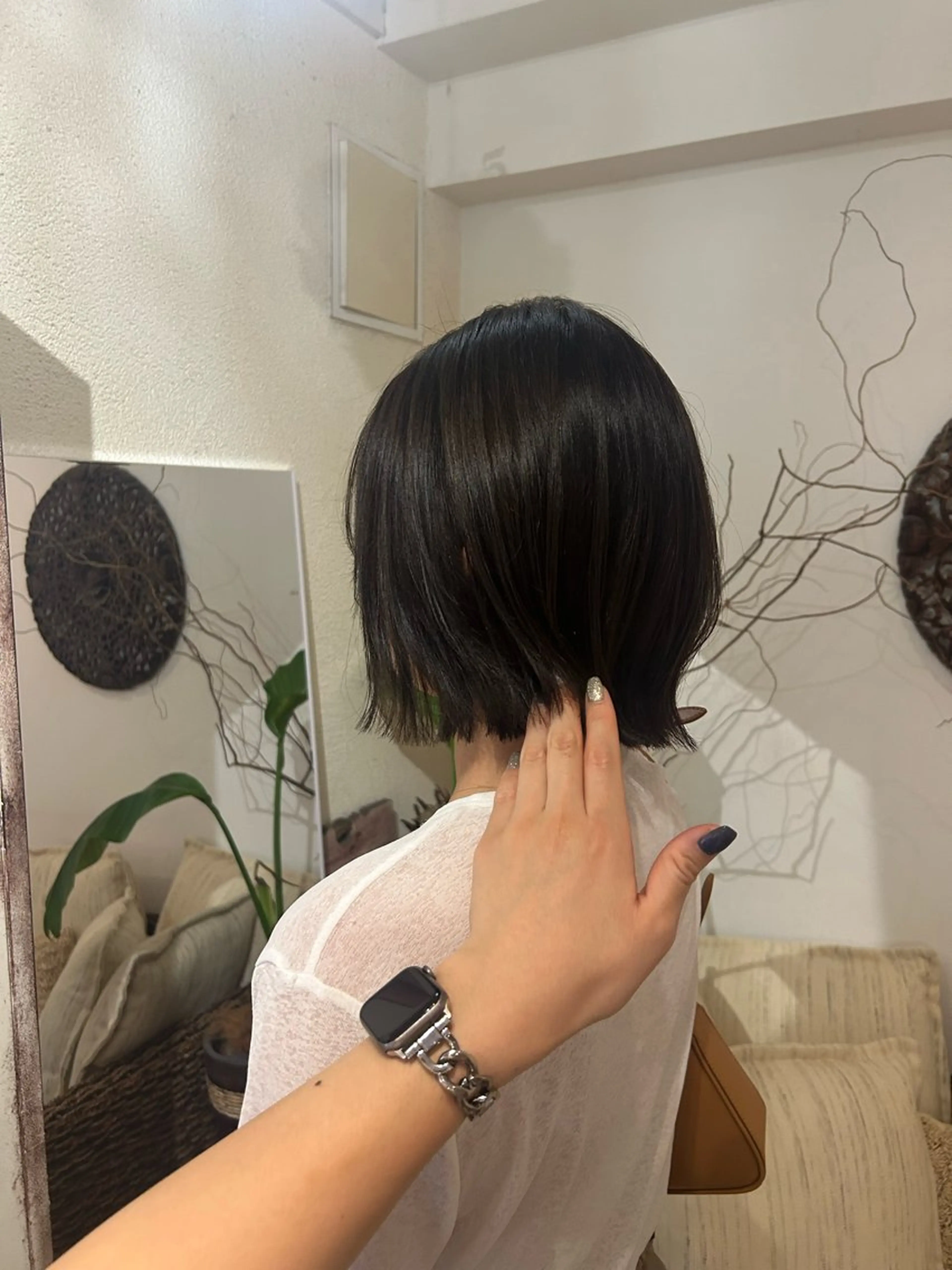 ミディアム カラー カット ヘアカラー トリートメント ヘッドスパ putri 川邉 優花のヘアスタイル