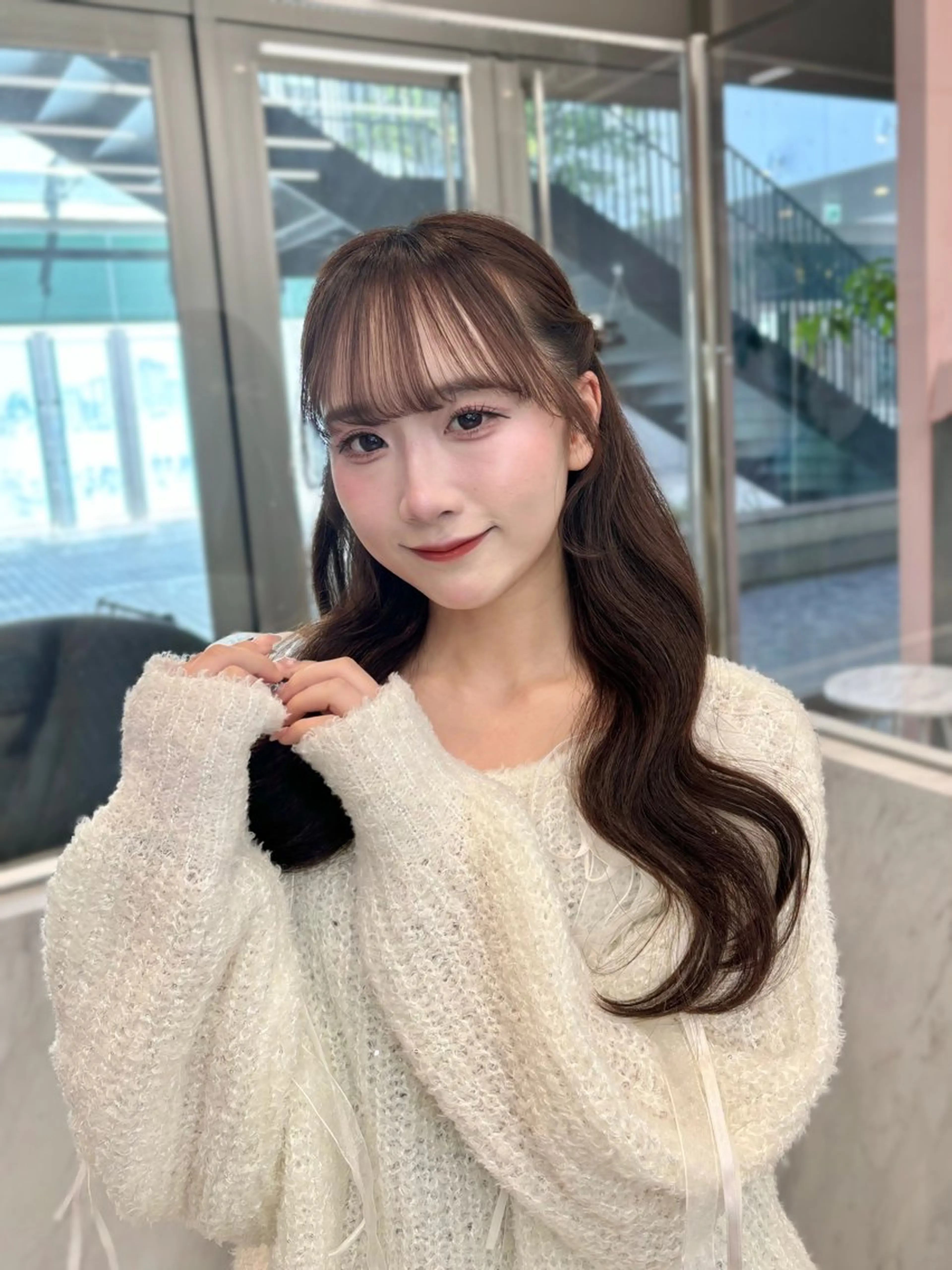 ロング カラー 𝒎𝒐𝒆🩰 名駅/ヘアメ/暖色♡のヘアスタイル