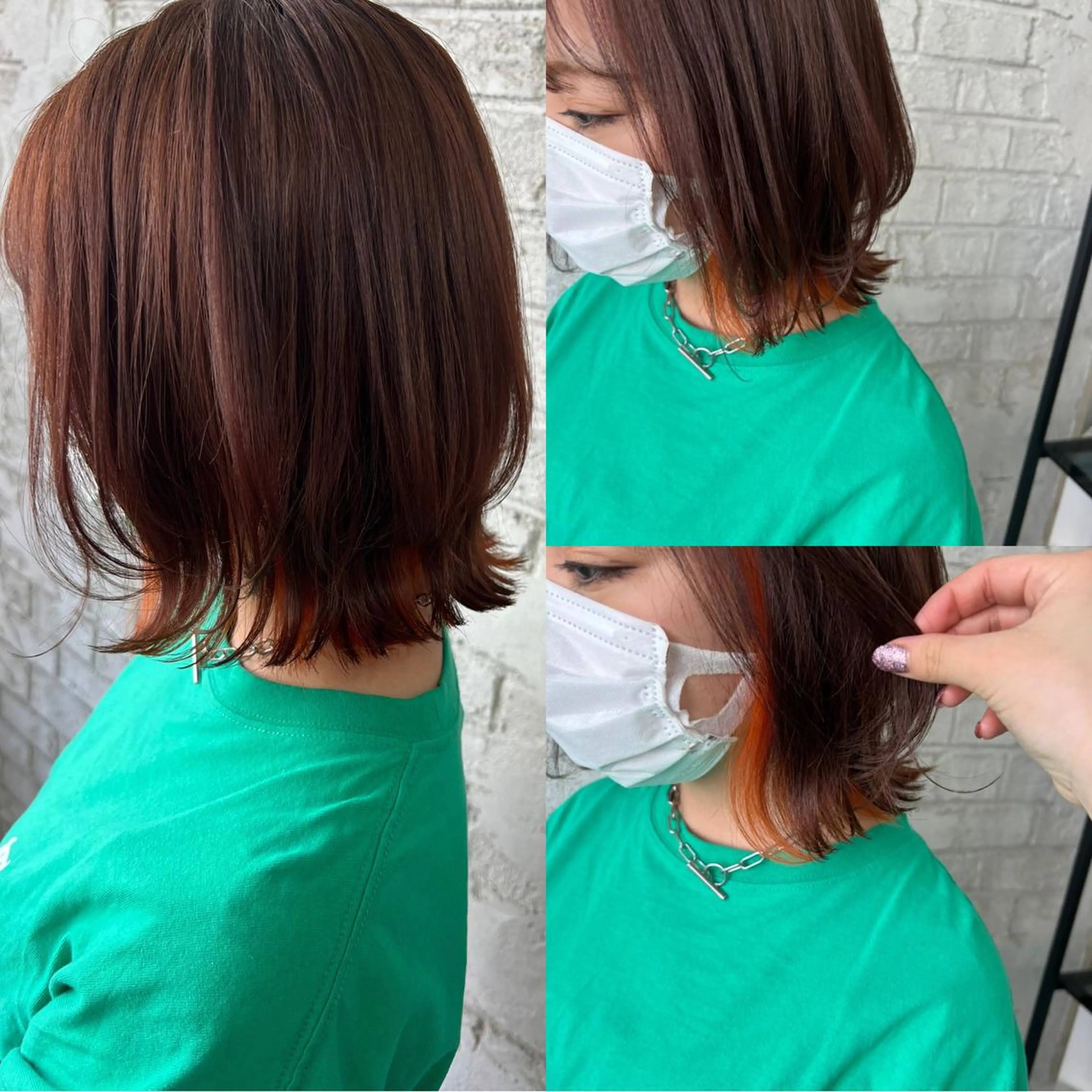 ショート カラー エクステ＆艶カラー 🎀YURINA🎀のヘアスタイル