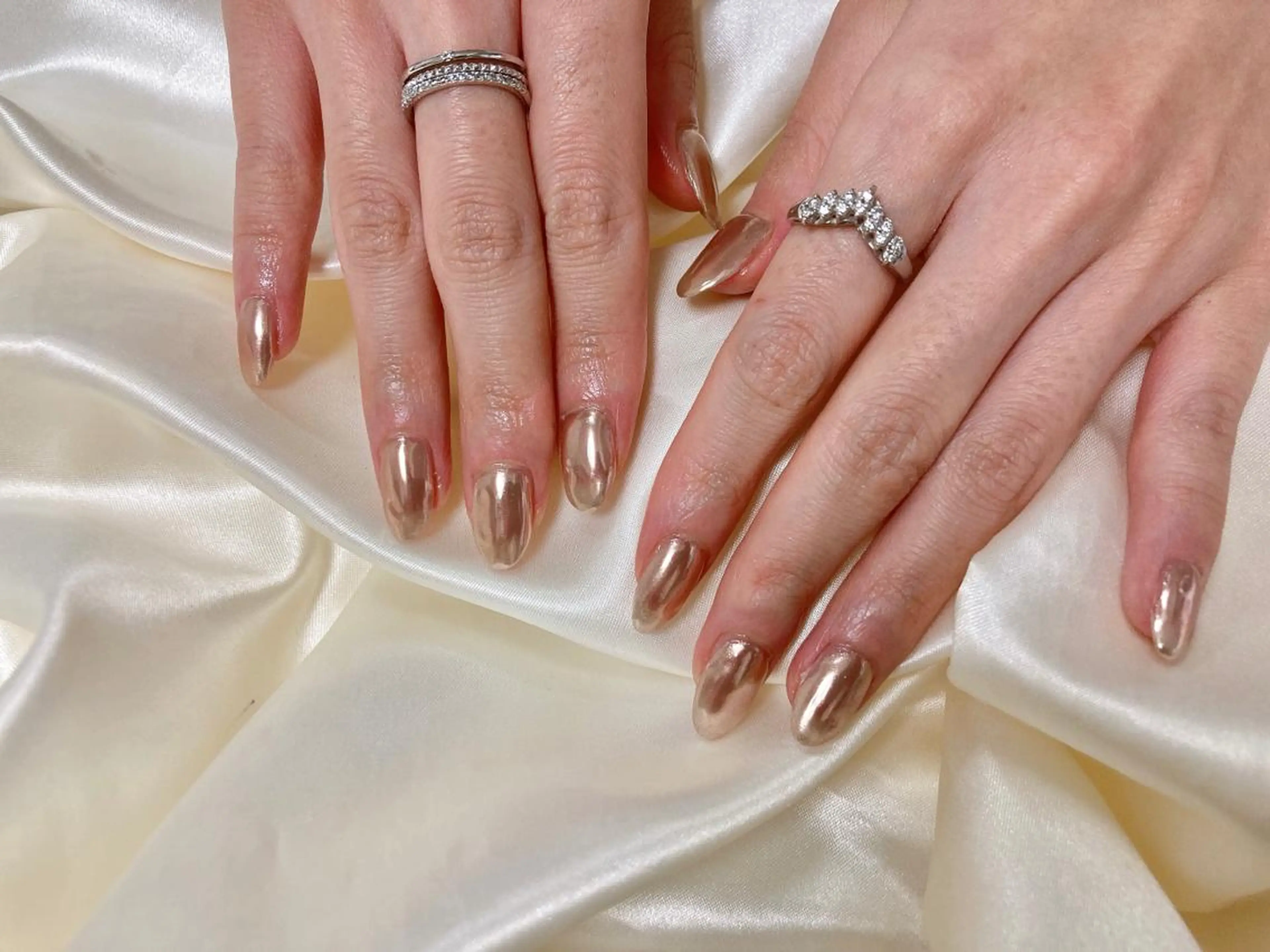 ネイル ミラーネイル ハンドネイル Mogu nail 二子玉川のネイルデザイン