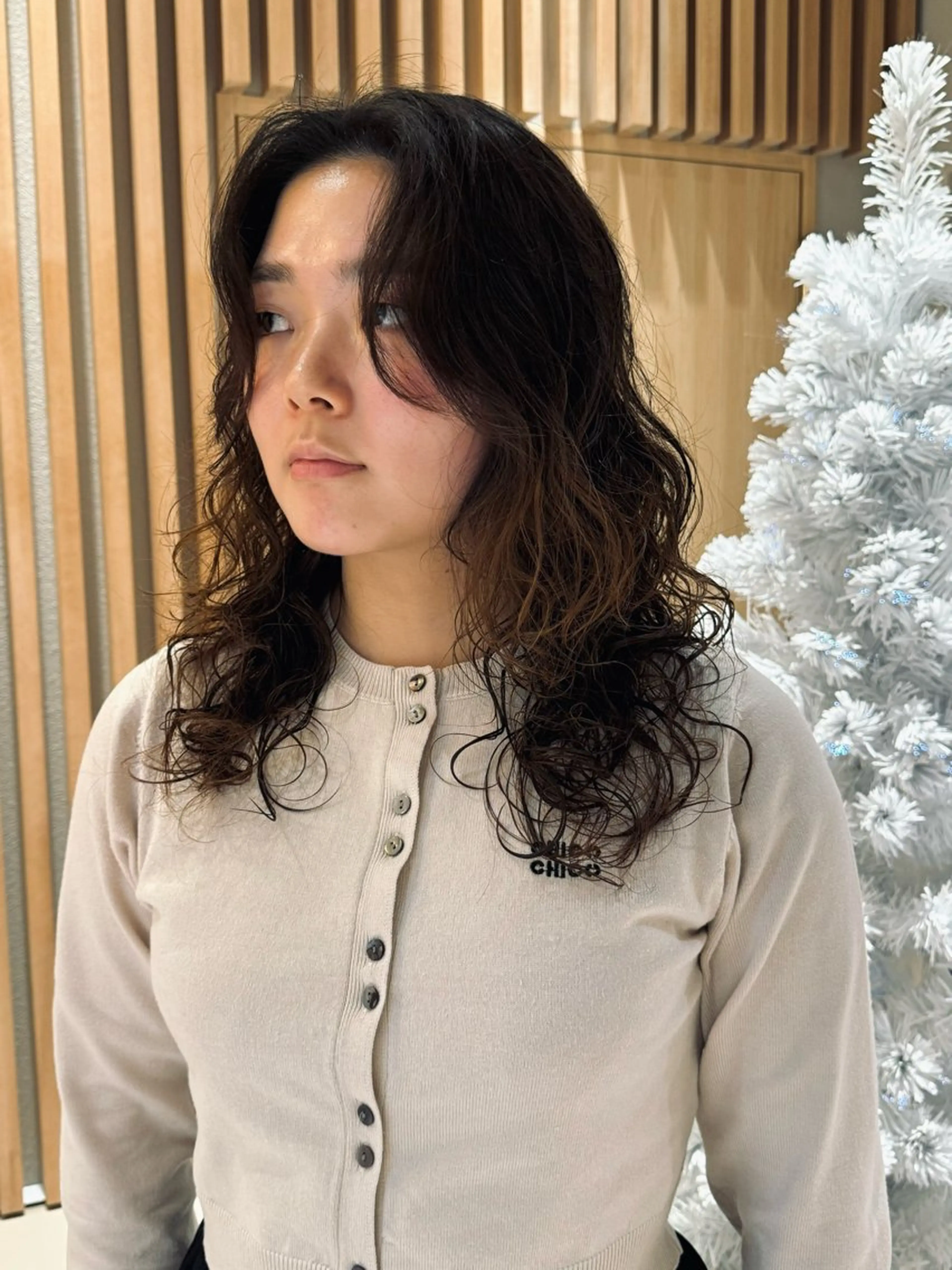 セミロング カット ヘアカラー パーマ 🩵縮毛矯正・ボブ 岩原朋也🩵のヘアスタイル