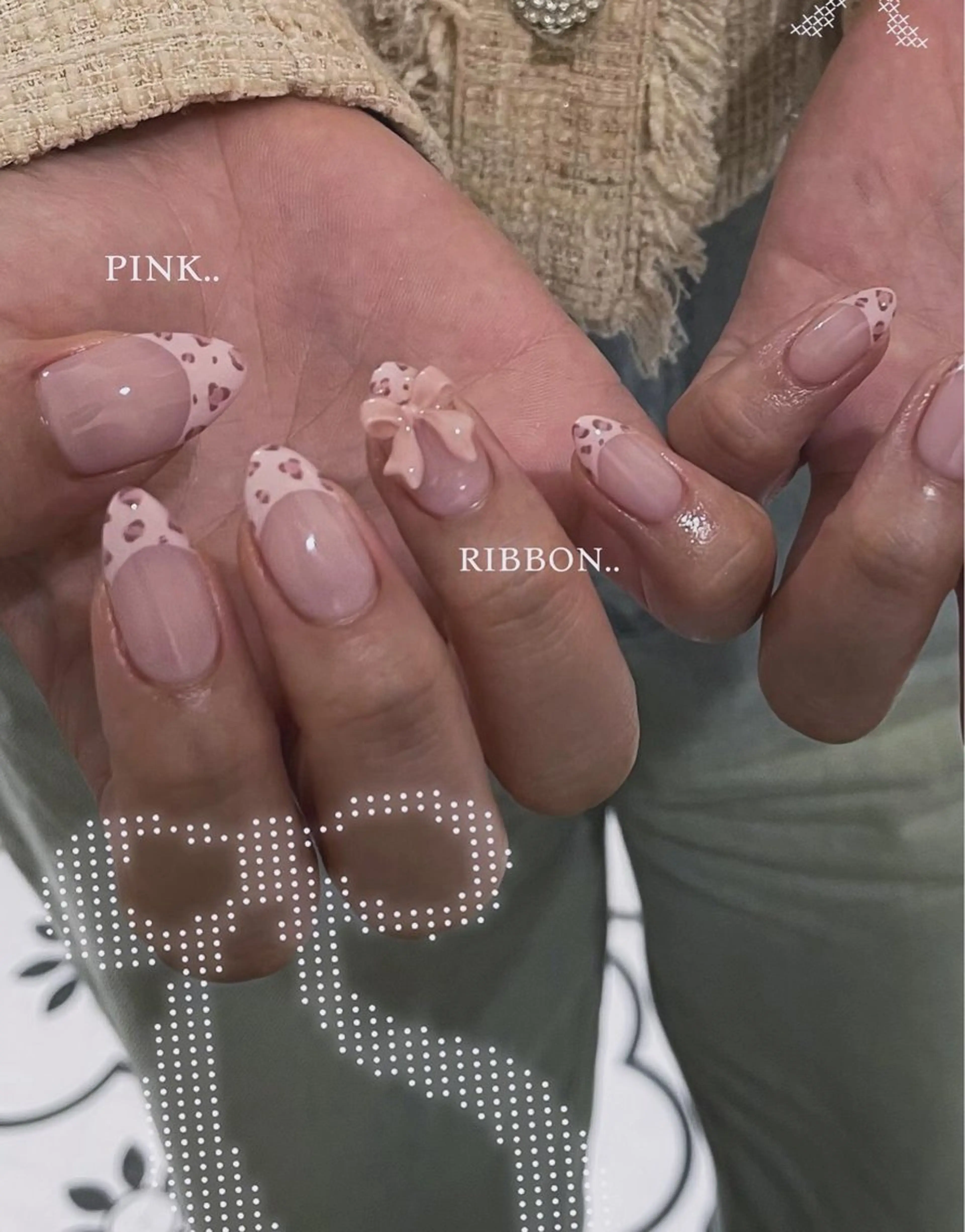 ネイル ハンドネイル MINAMI໒꒱ Y2K、韓国ガーリーのネイルデザイン