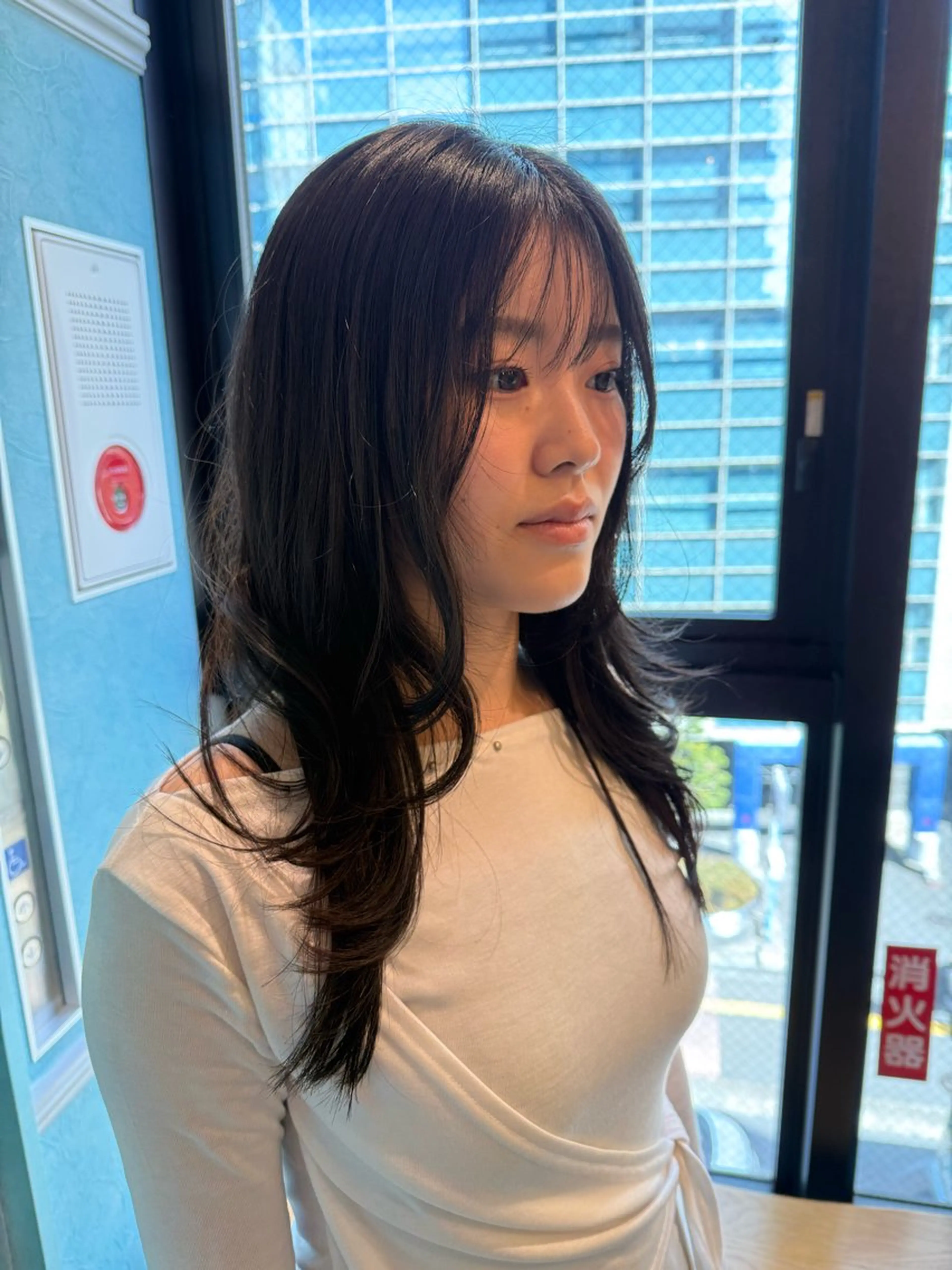 セミロング ハッシュカット カット rina似合わせ レイヤー/メンズのヘアスタイル