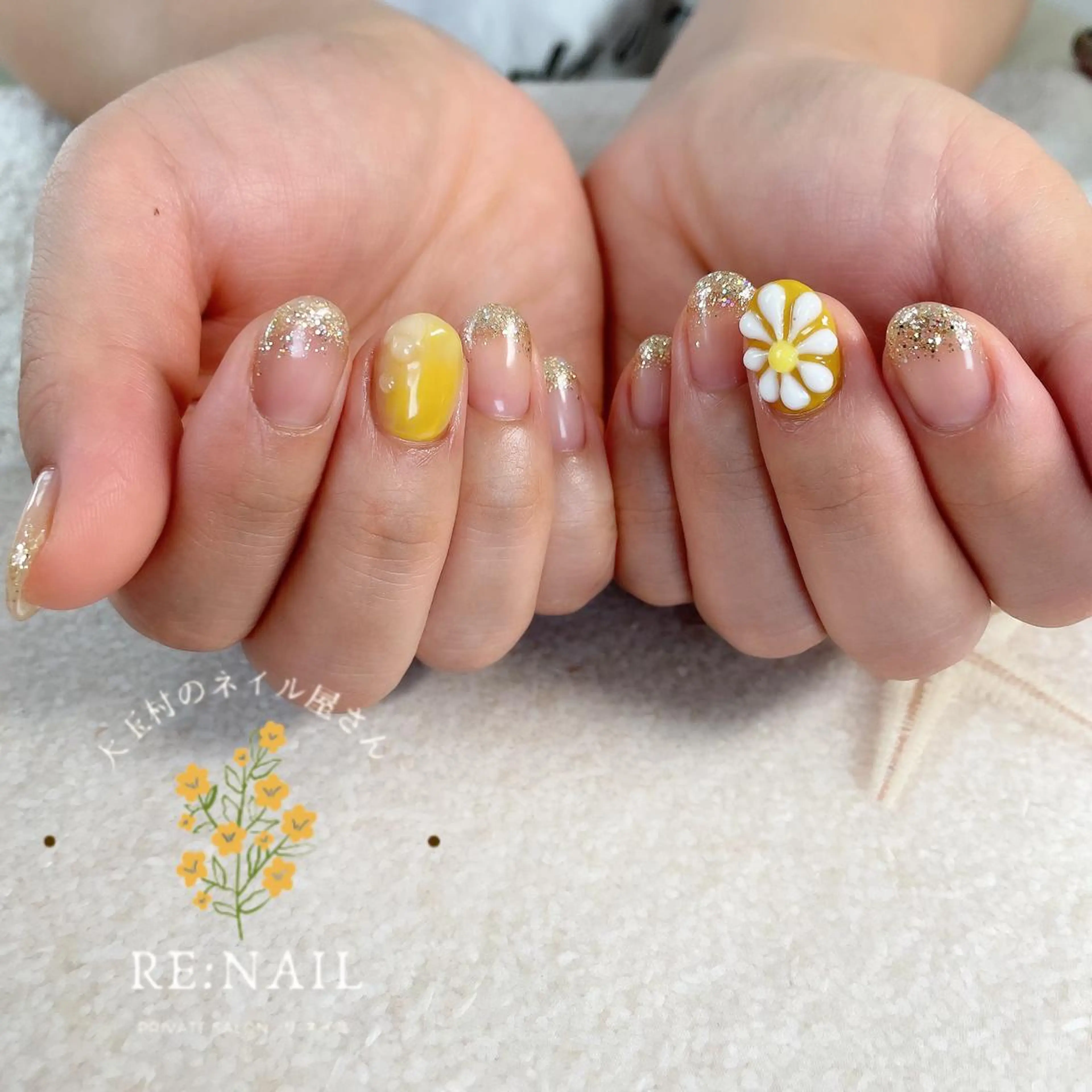 ネイル アートネイル ラメ(グリッター) ラメグラデーション かんの りなのネイルデザイン