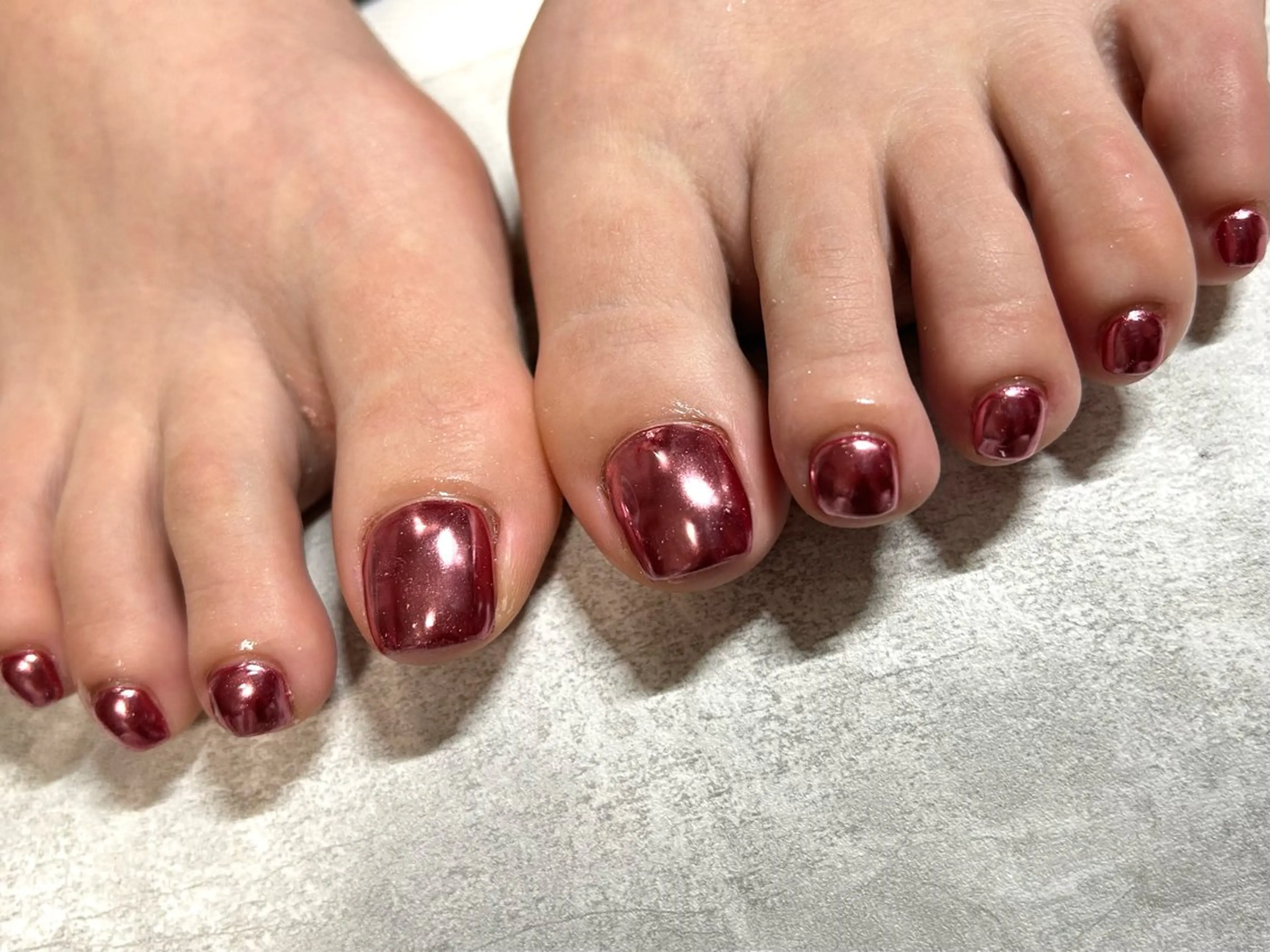 ネイル フットネイル ミラーネイル フットネイル MiiTow nailのネイルデザイン