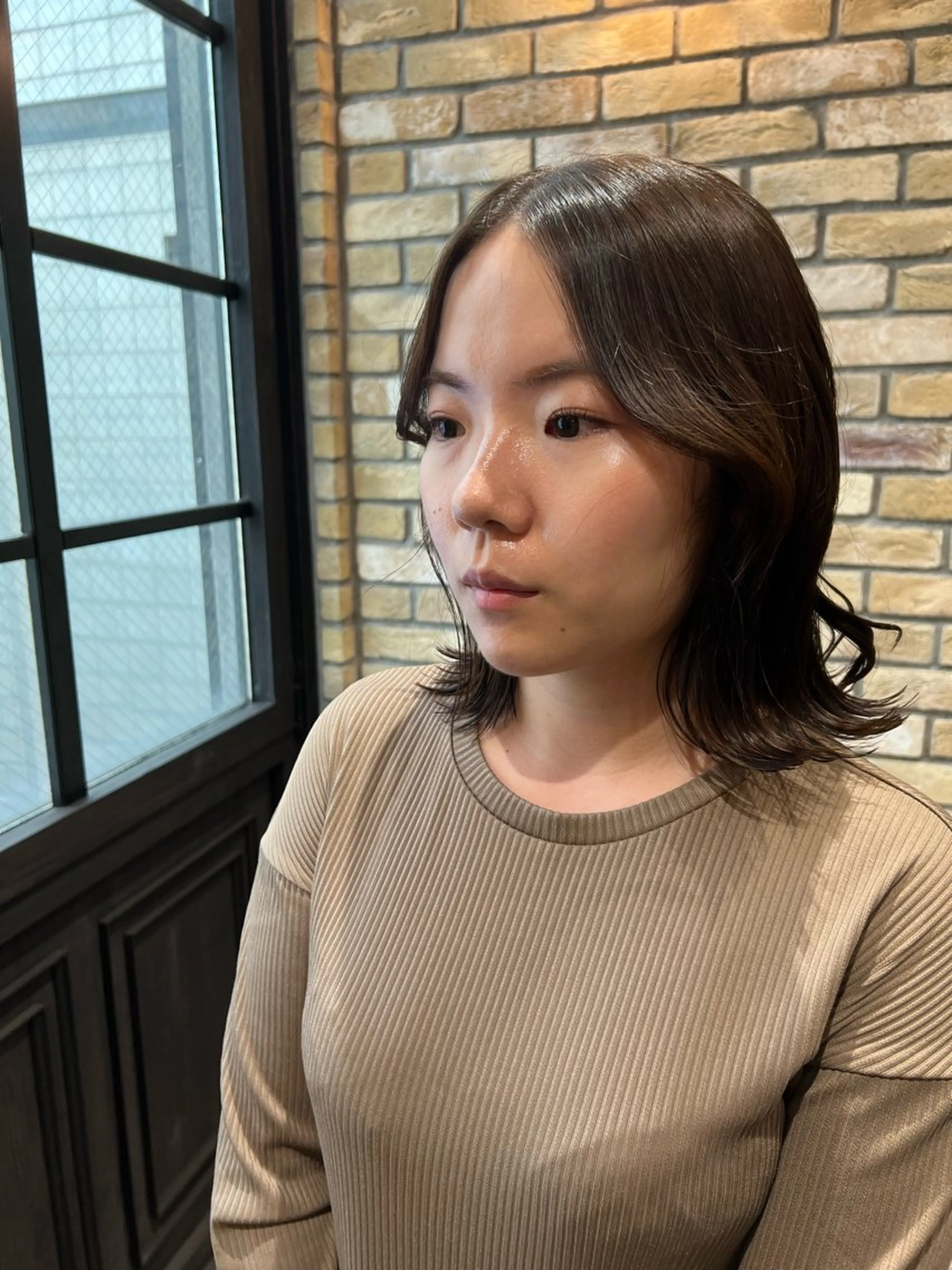 ミディアム ボブ 外ハネヘア LOG武蔵新城所属・口コミ見てください! ⭐️メンズカット大成のヘアスタイル