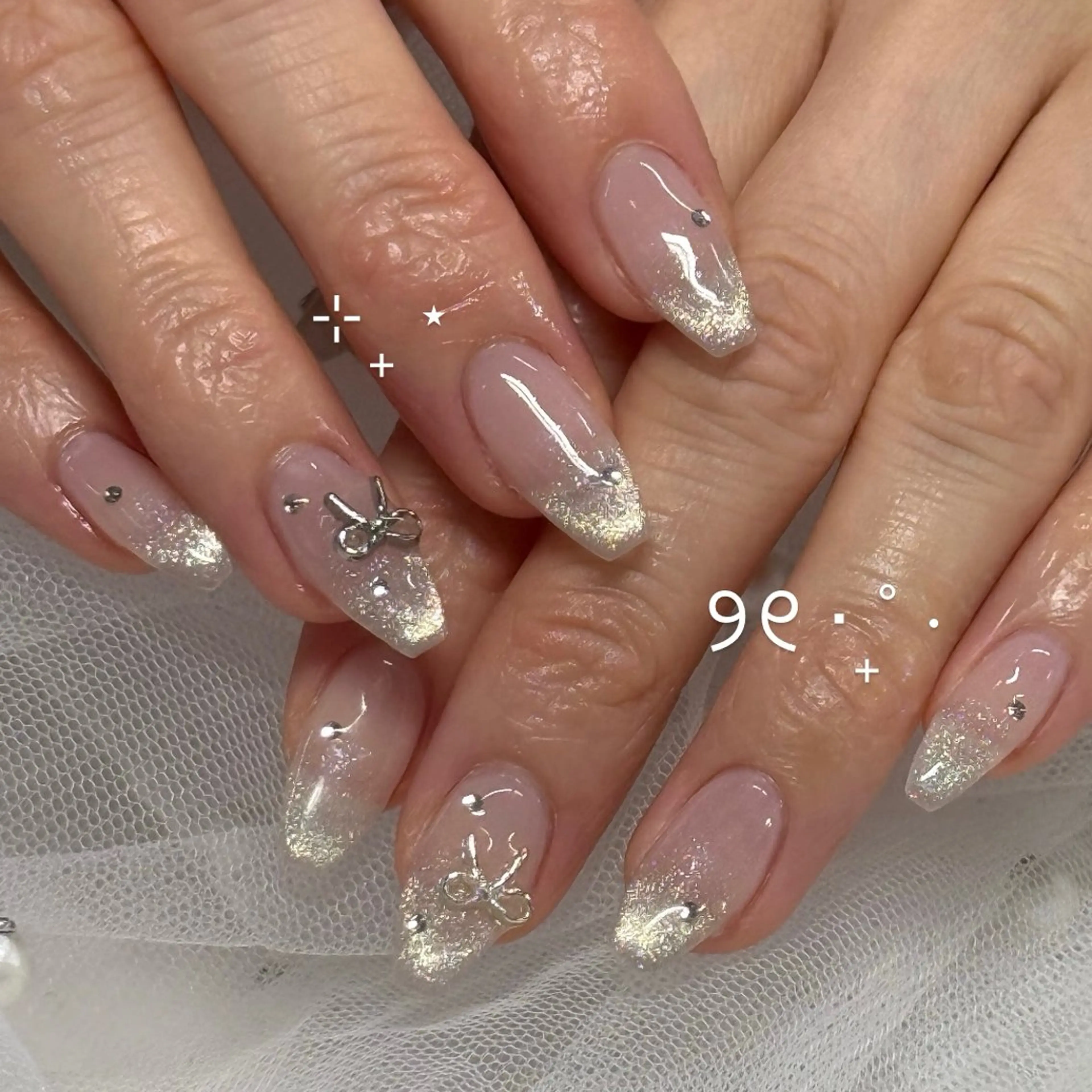 ネイル フレンチネイル マグネットネイル マグネットフレンチ ハンドネイル WOLTOKYO渋谷 yunaのネイルデザイン