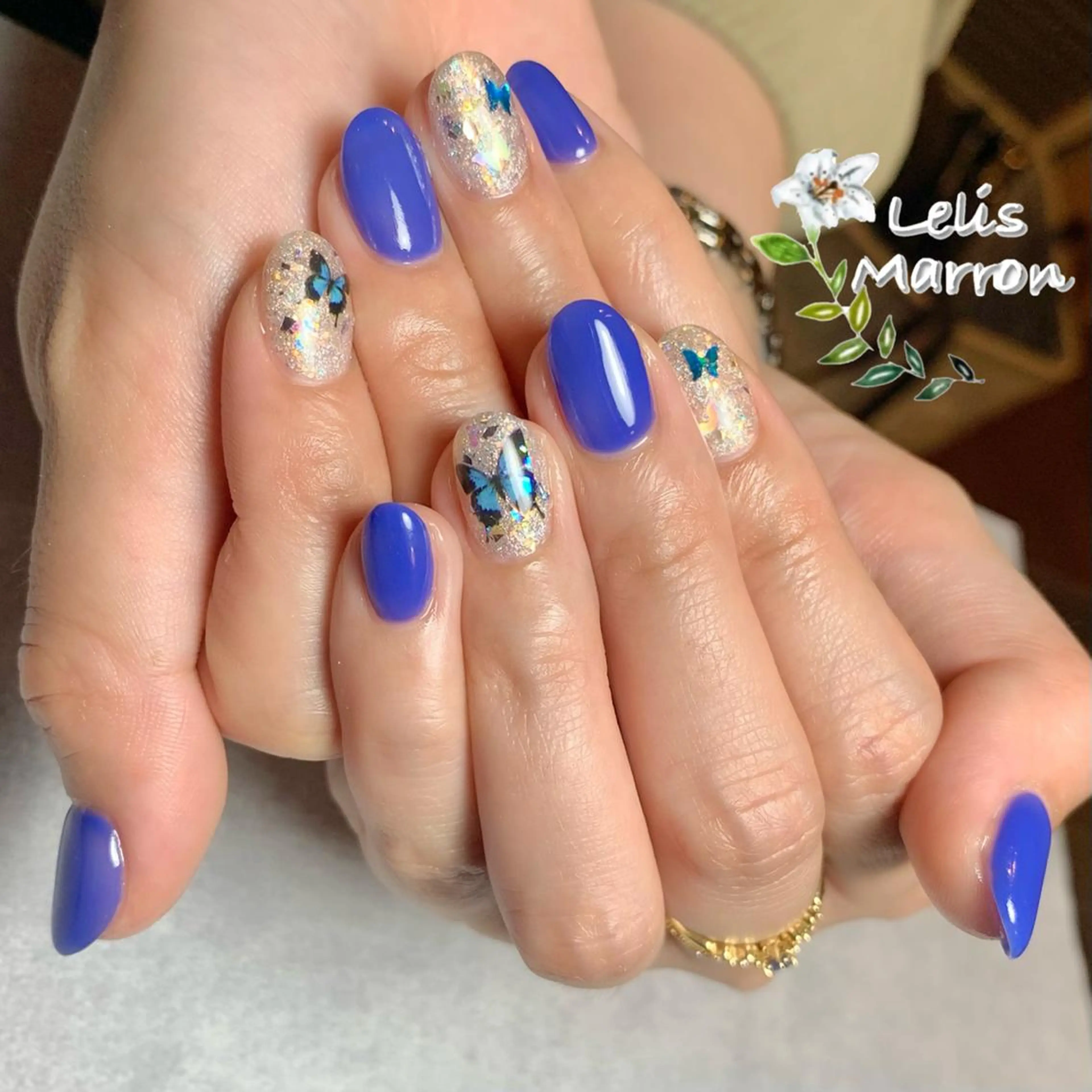 ネイル アートネイル ブラウン 持ち込み ニュアンスネイル ハンドネイル Lelis Marron所属・岸 侑李のネイルデザイン