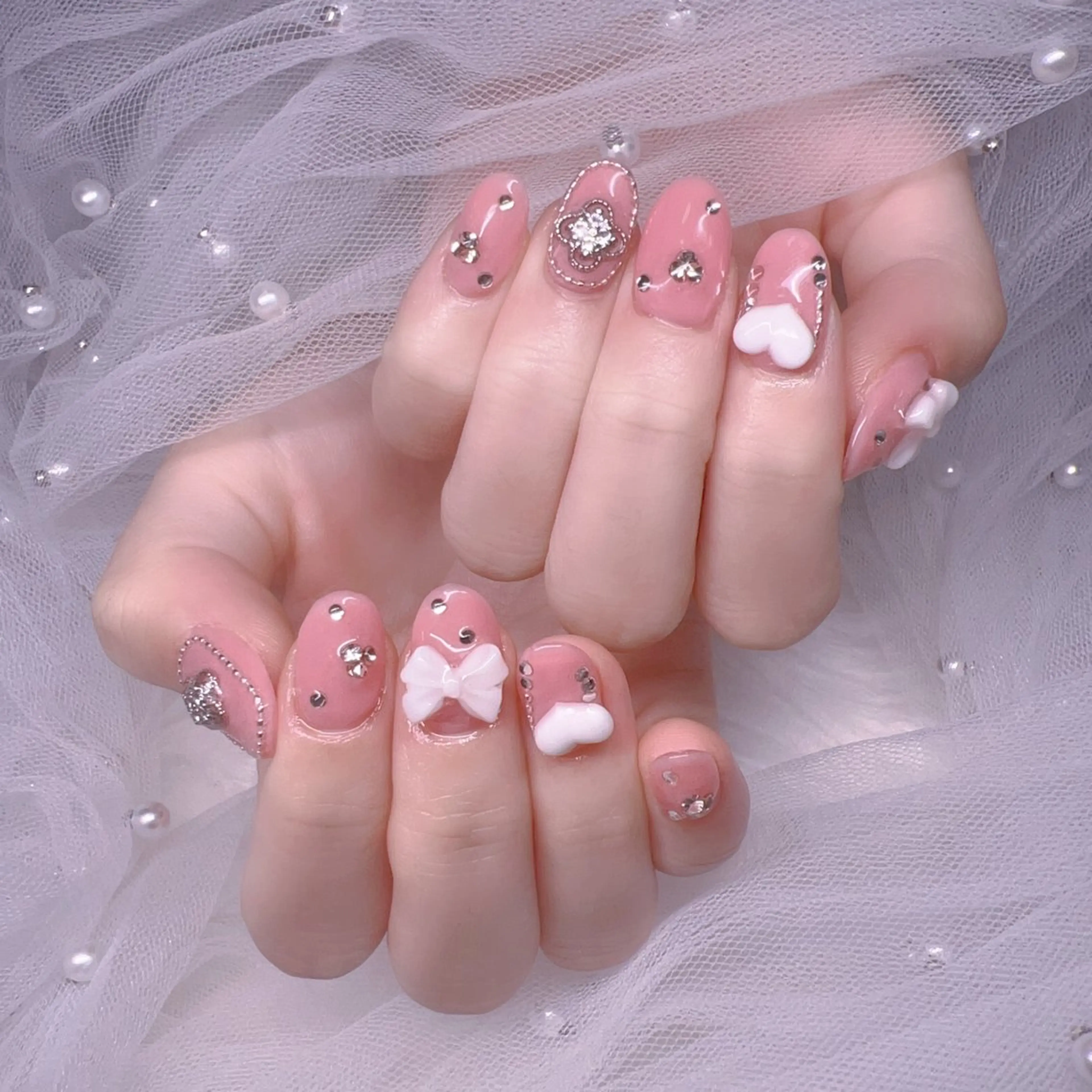 ハンドネイルやり放題¥8500 （初回ソフトジェルオフ無料）シンプルデザイン限りの写真