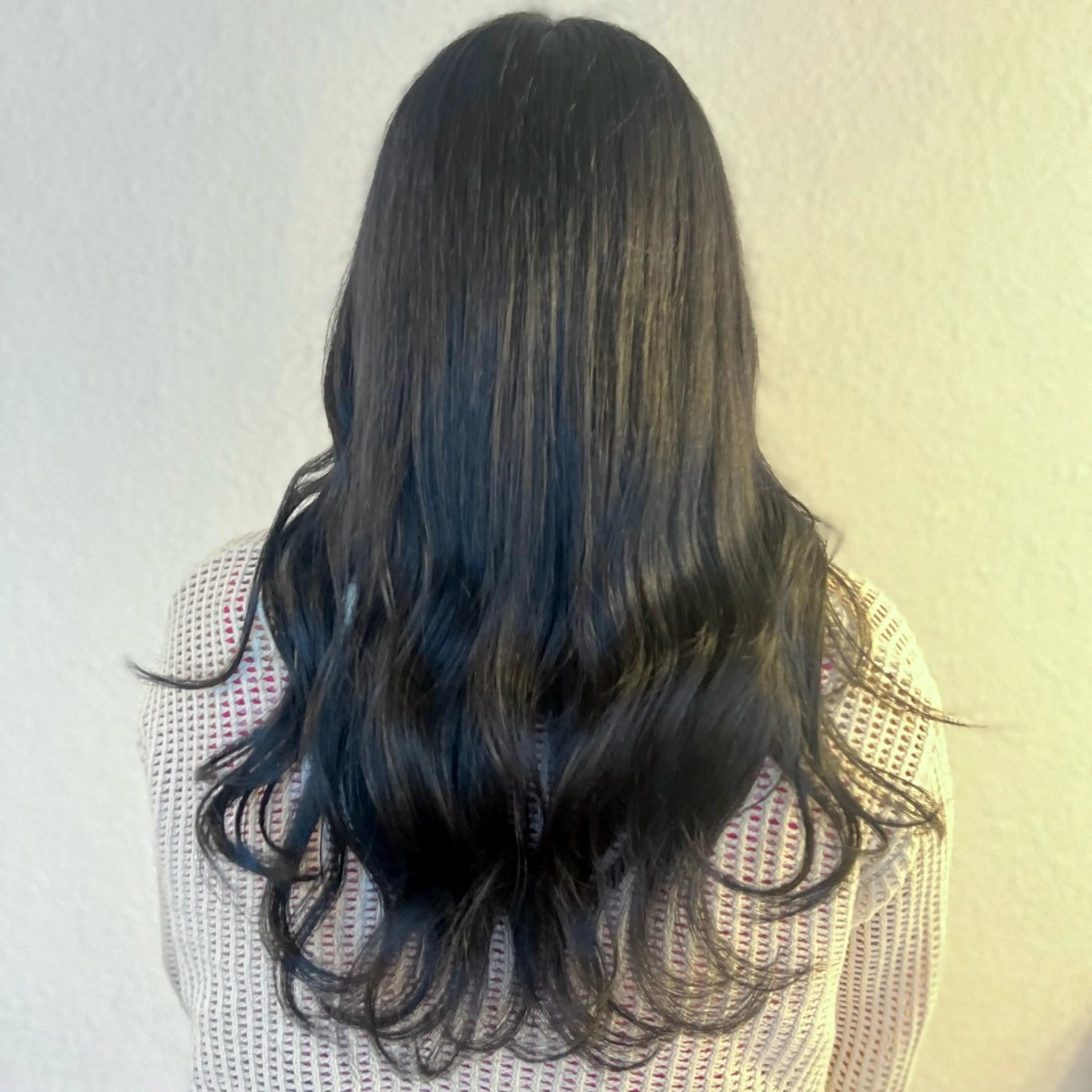 ロング カラー 黒髪 ブルーカラー ブルーブラック 似合わせレイヤー / 栄 / はるな🌼のヘアスタイル