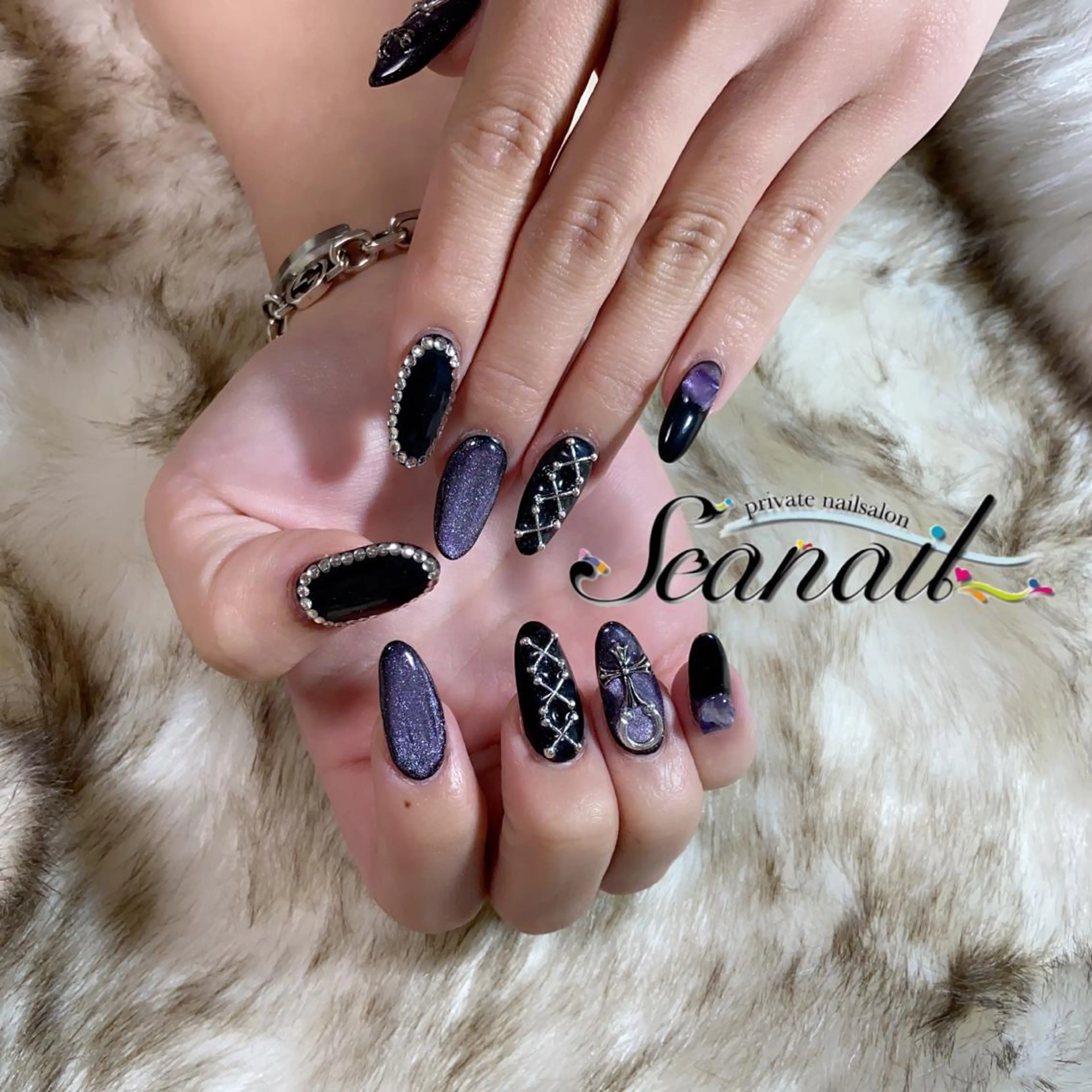 ネイル アートネイル フットネイル ジェルネイル マグネットネイル 持ち込み 小尾 栞のネイルデザイン