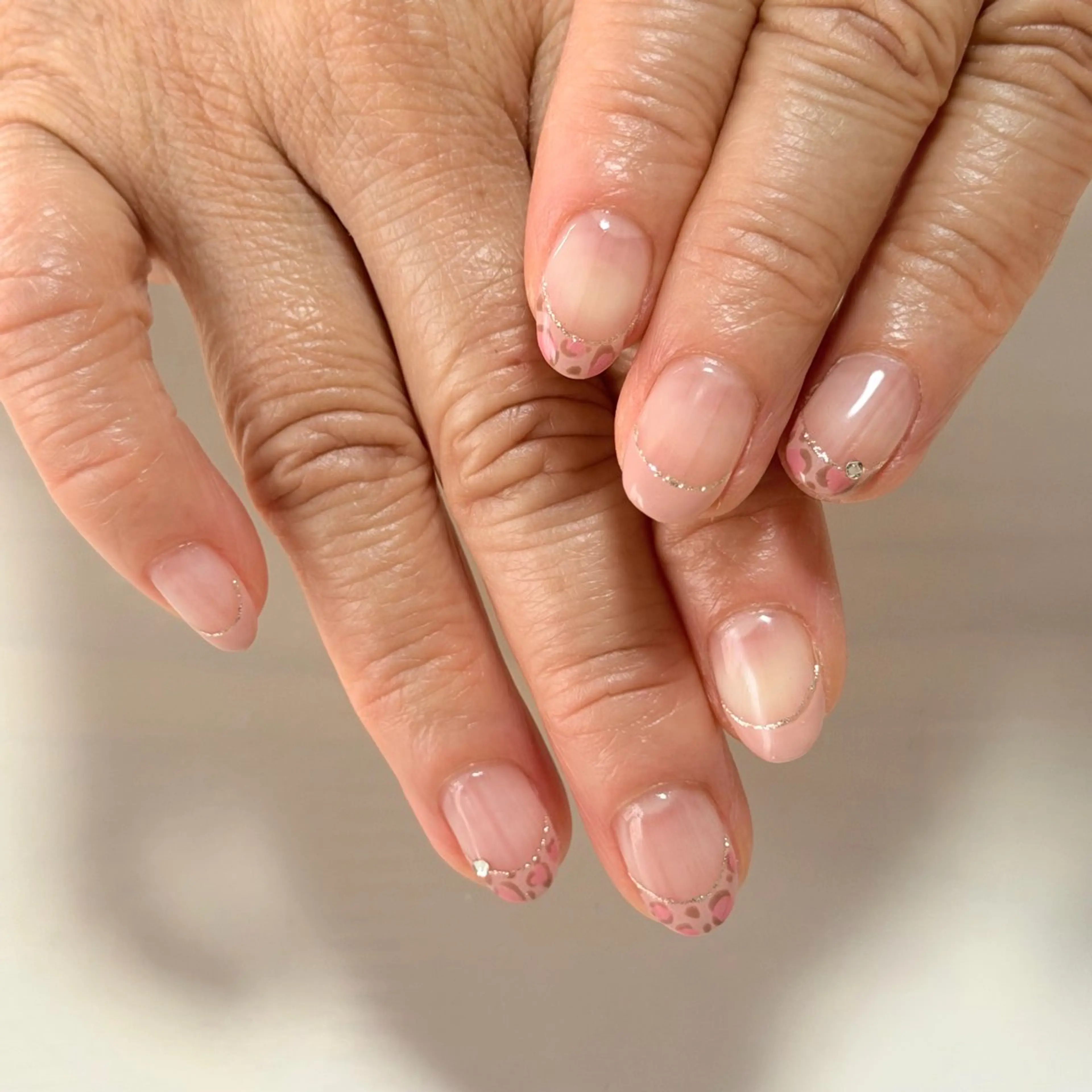 ネイル アニマル柄 フレンチネイル soleil所属・舞鶴 奈々美のネイルデザイン