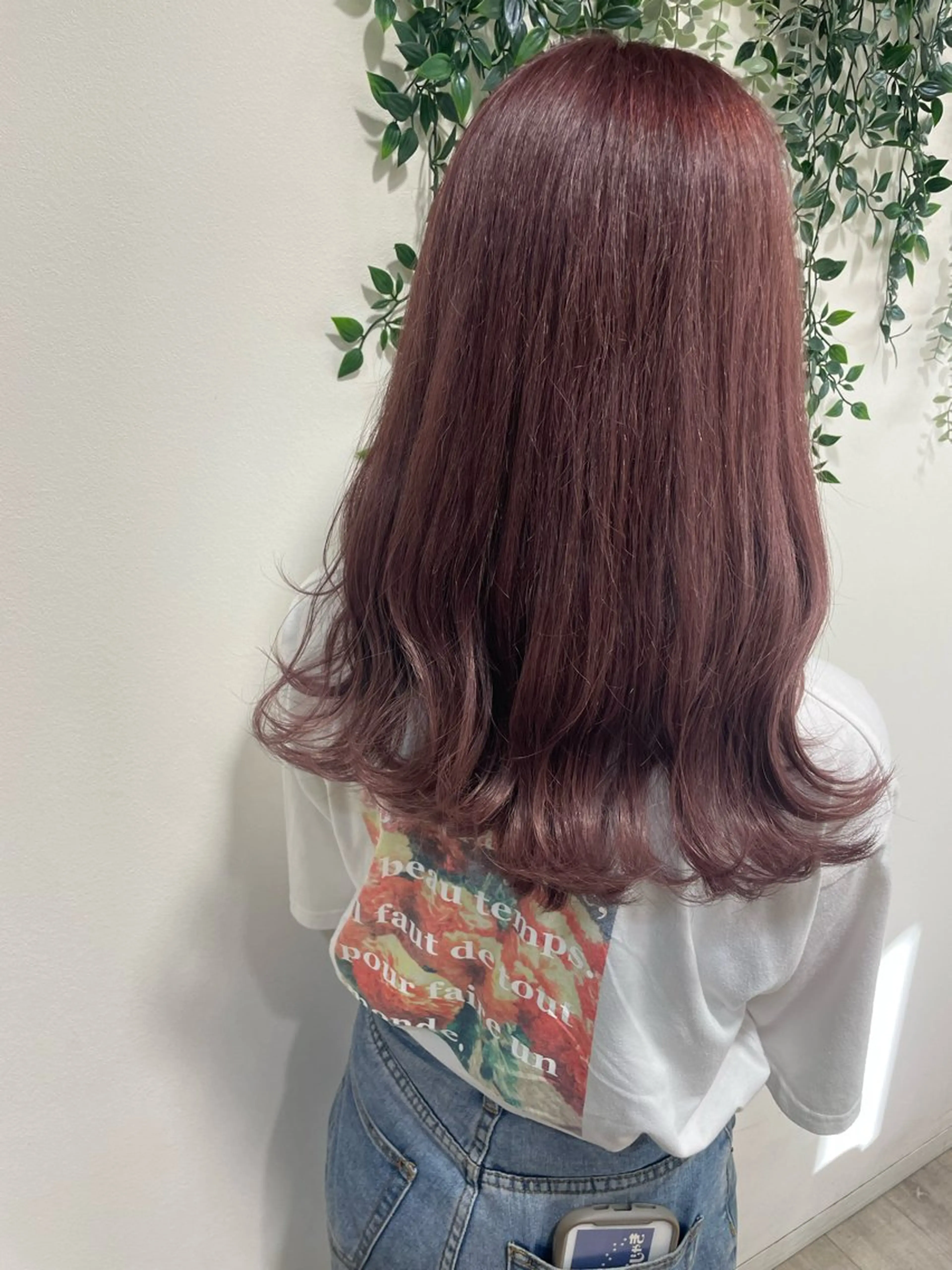 ロング カラー ブラウンカラー ピンクカラー ピンクブラウン カット ヘアカラー 松佐 ゆかりのヘアスタイル