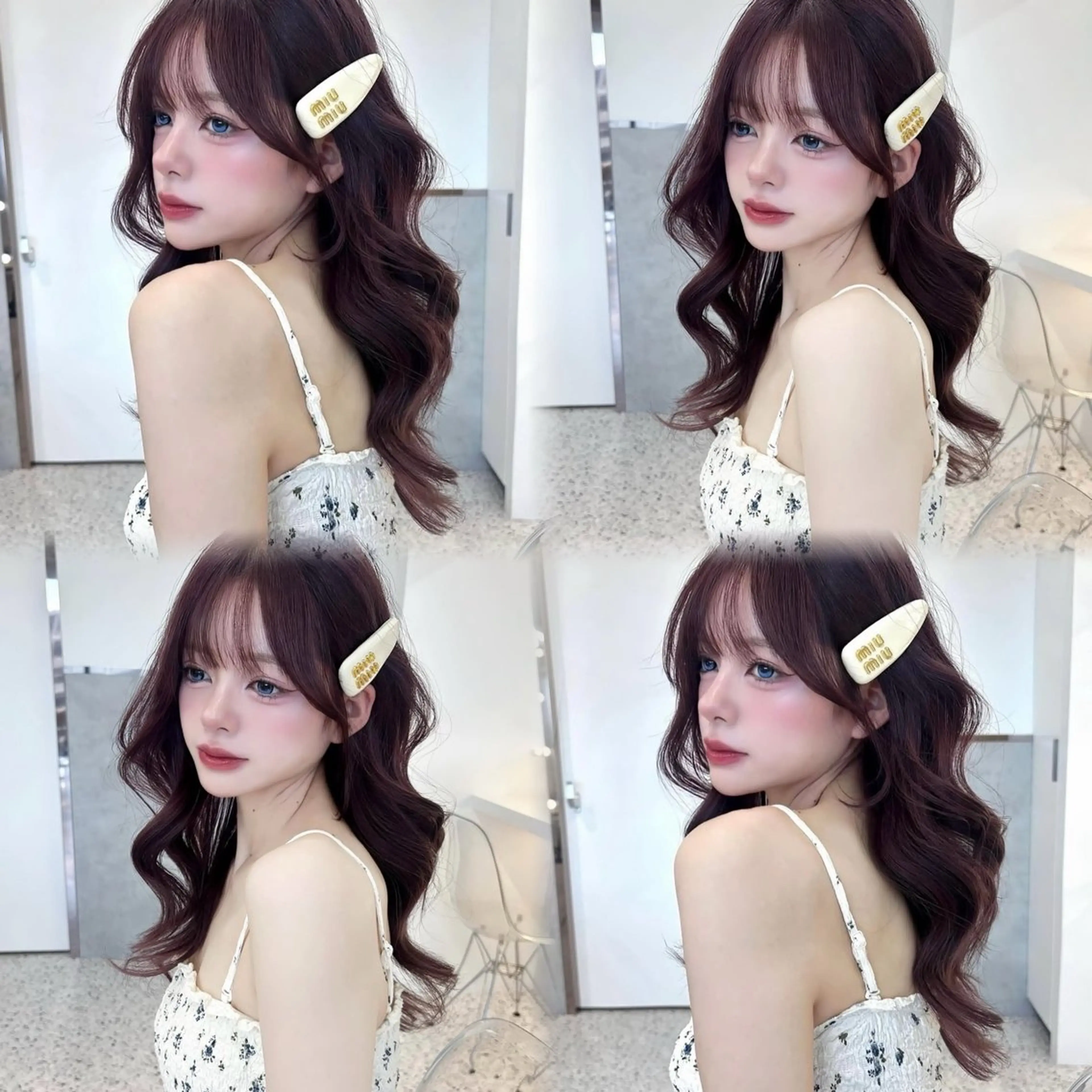 ロング カット ヘアカラー トリートメント Lond mare レイヤーカット/韓国のヘアスタイル