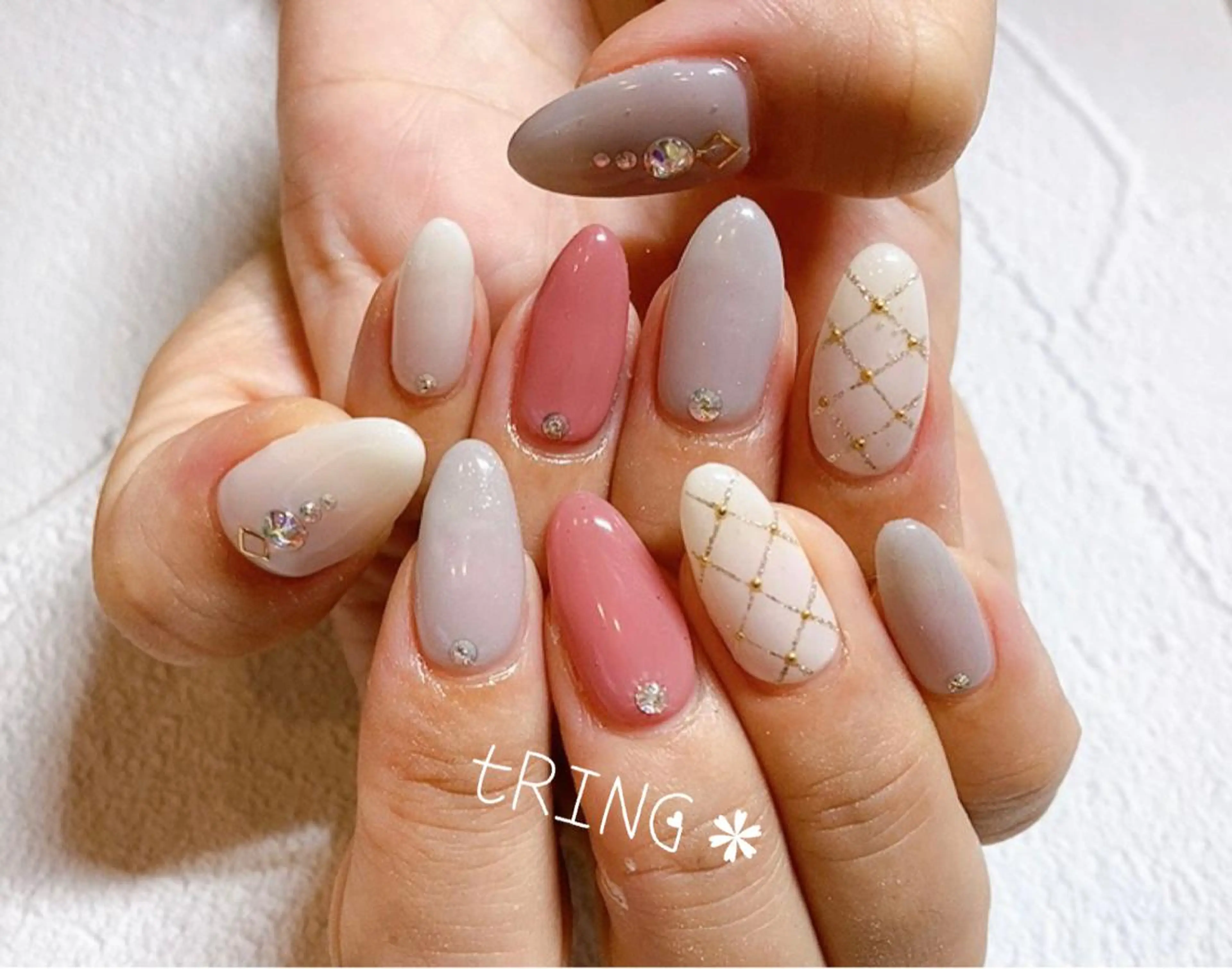 ネイル ハンドネイル tRING＊ しいの木台のネイルデザイン