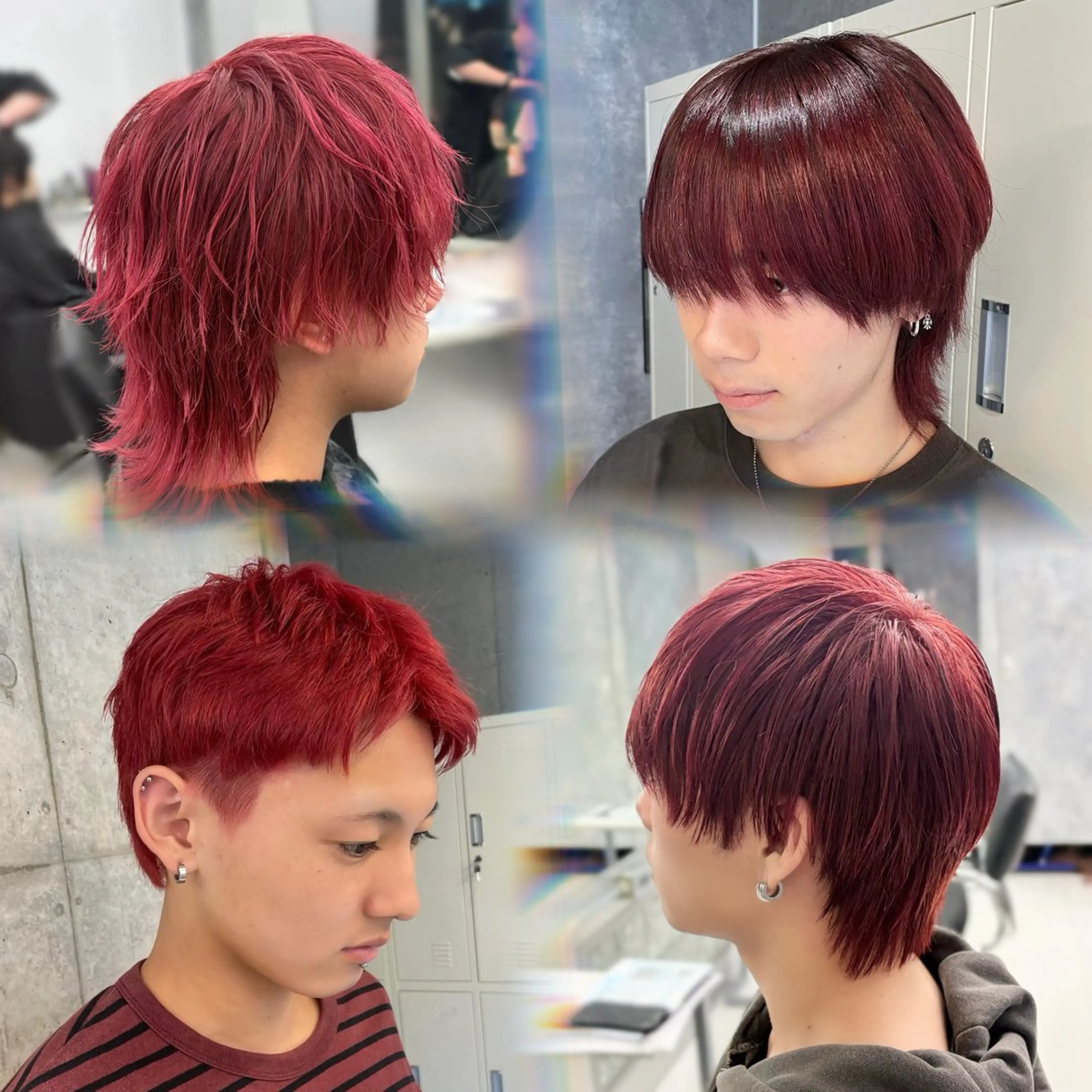 ショート メンズ カット ヘアカラー トリートメント ʜᴀʀᴜᴋᴀ♱メンズ ウルフ/ブリーチのヘアスタイル