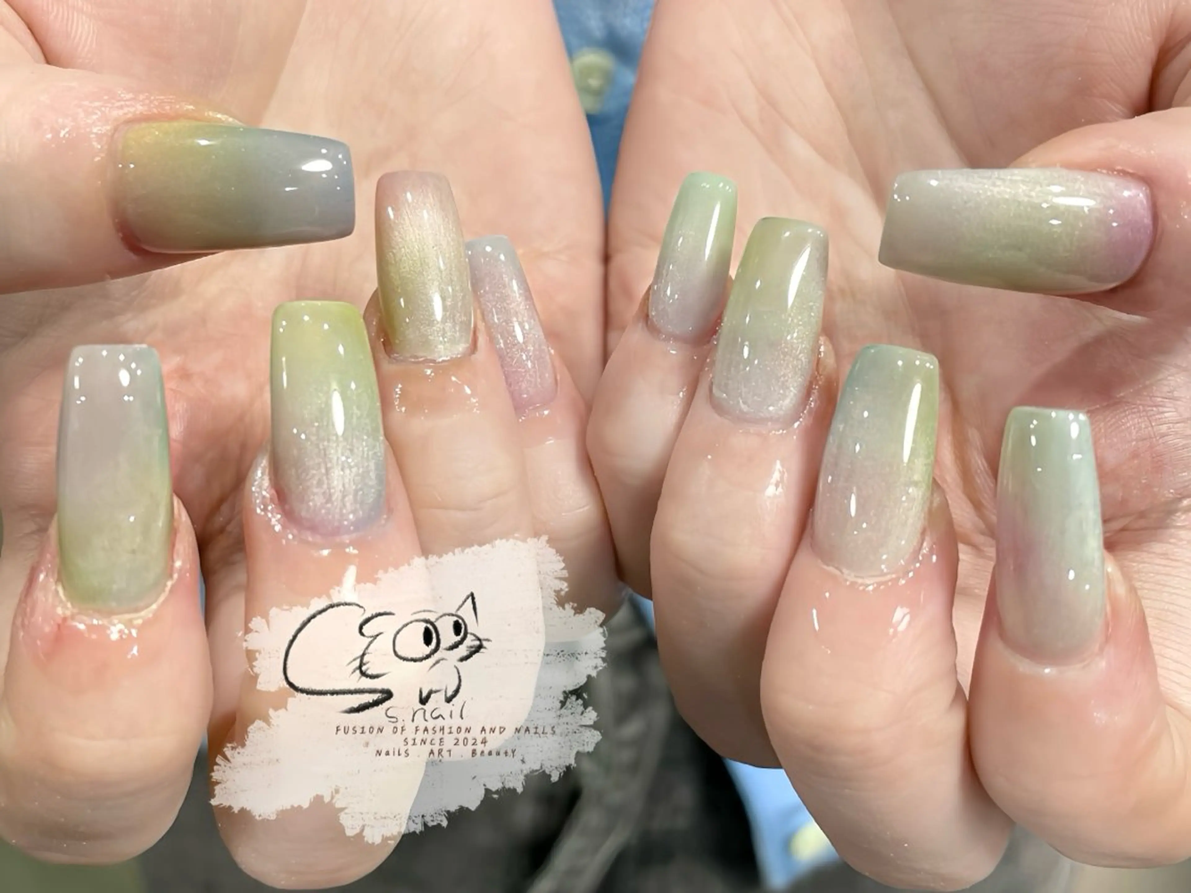 ネイル チークネイル フレンチネイル グラデーション マグネットネイル ワンカラーネイル ハンドネイル S.nail所属・S.nail _のネイルデザイン