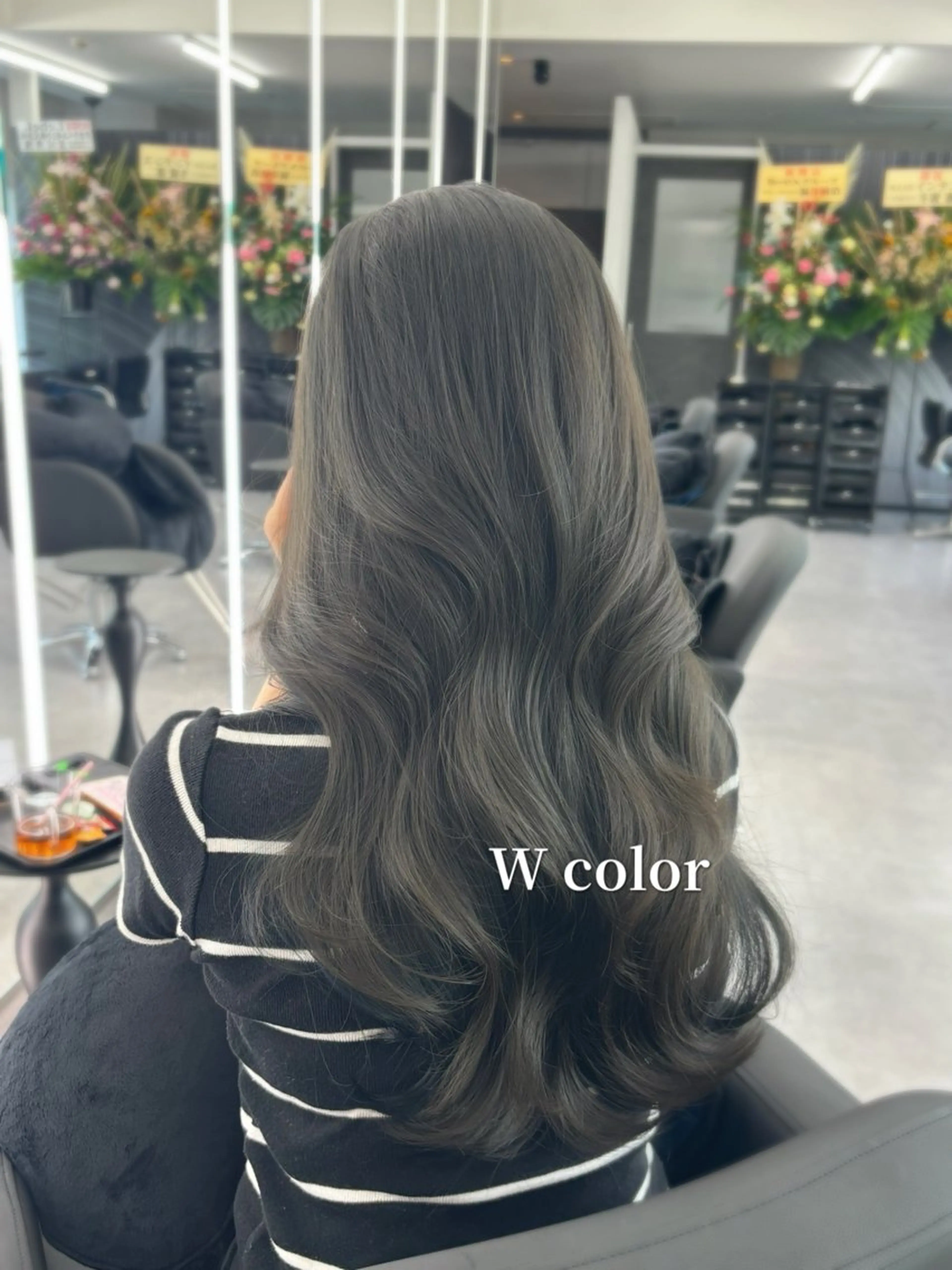 ロング カラー ヘアカラー トリートメント 心斎橋/ブリーチなし 髪質改善/レイヤーのヘアスタイル