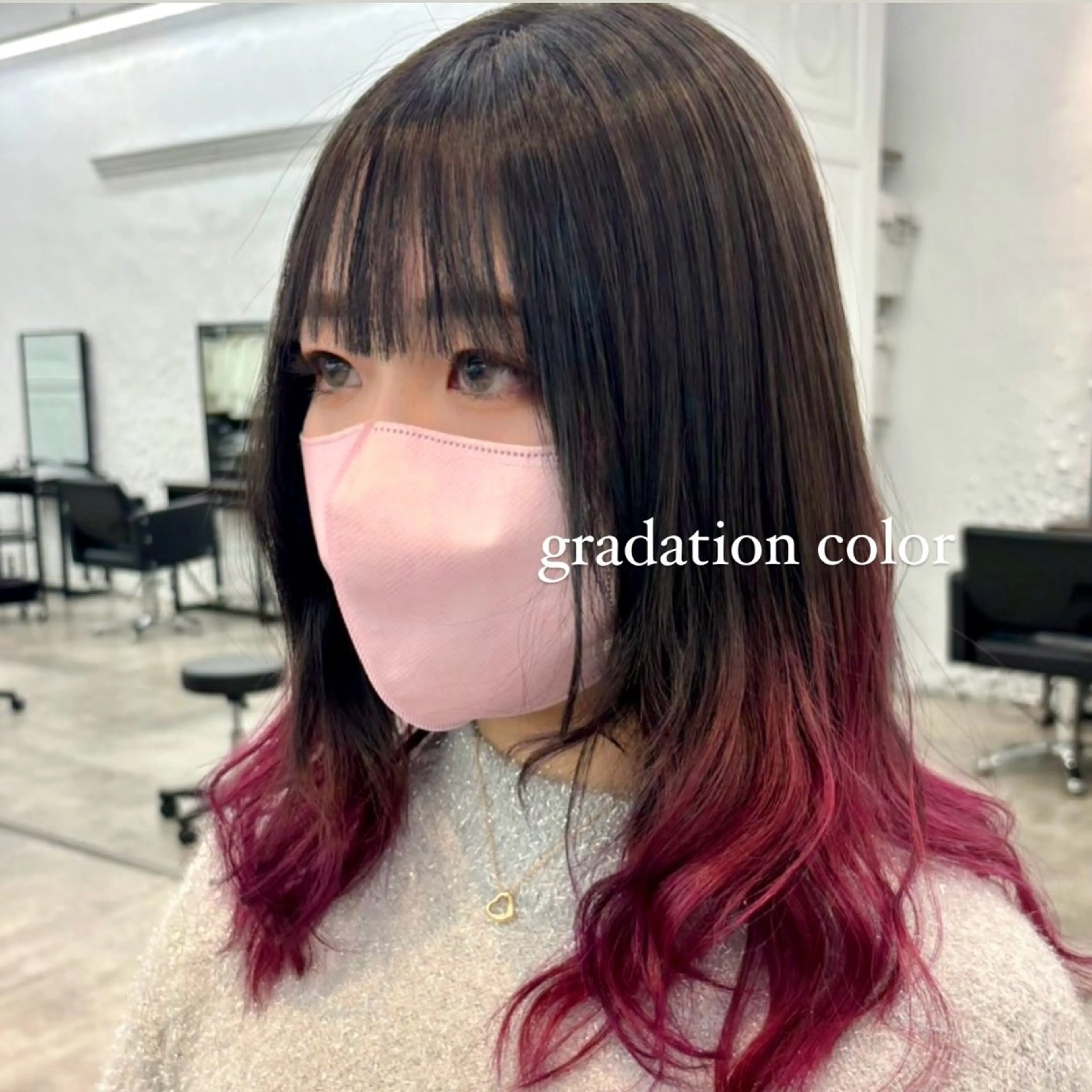 ミディアム カラー ヘアアレンジ グラデーションカラー ボブ/レイヤー/ 艶髪/HANA💗のヘアスタイル