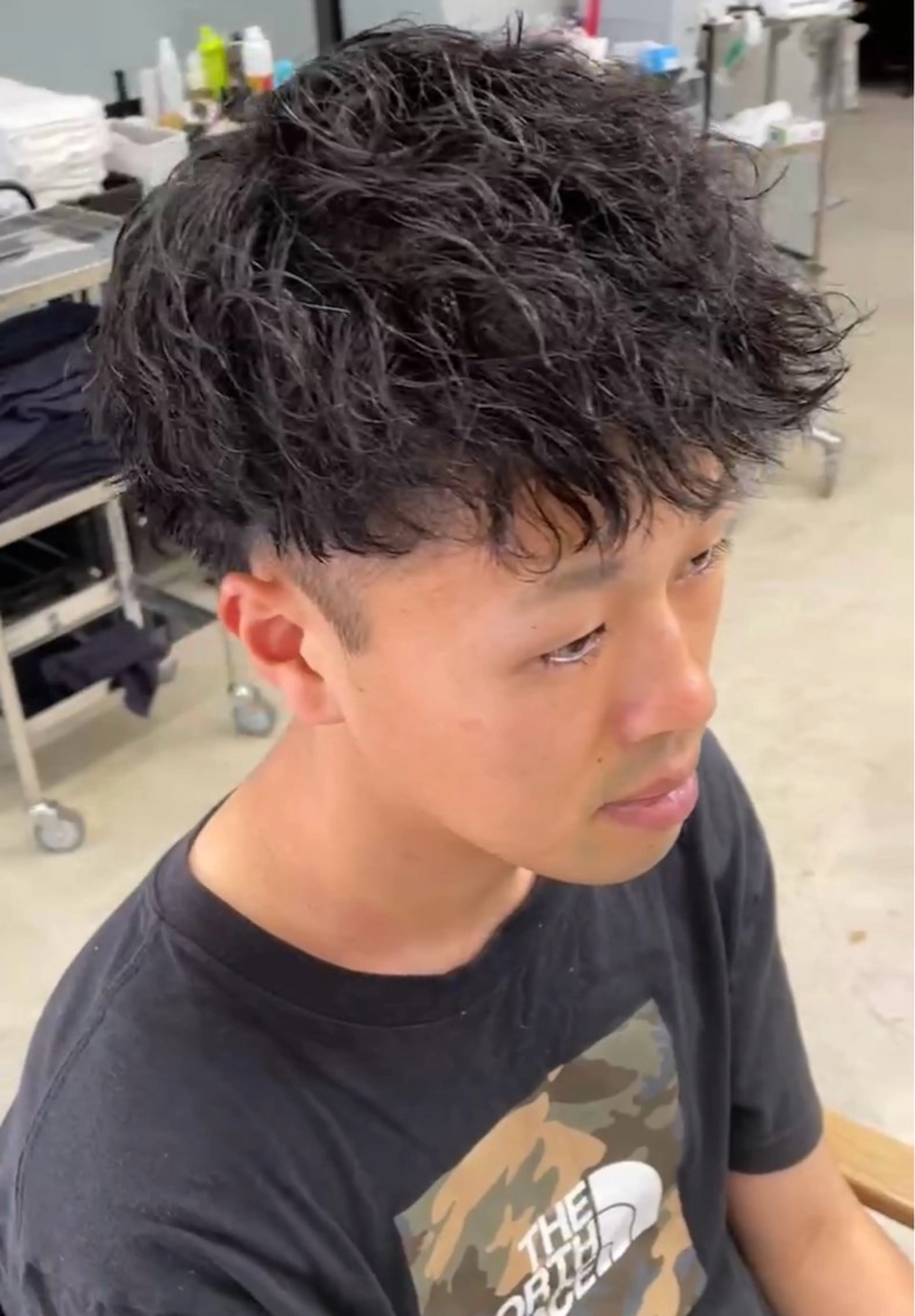 ショート パーマ メンズ カット パーマ メンズ専門サロン wokeのヘアスタイル