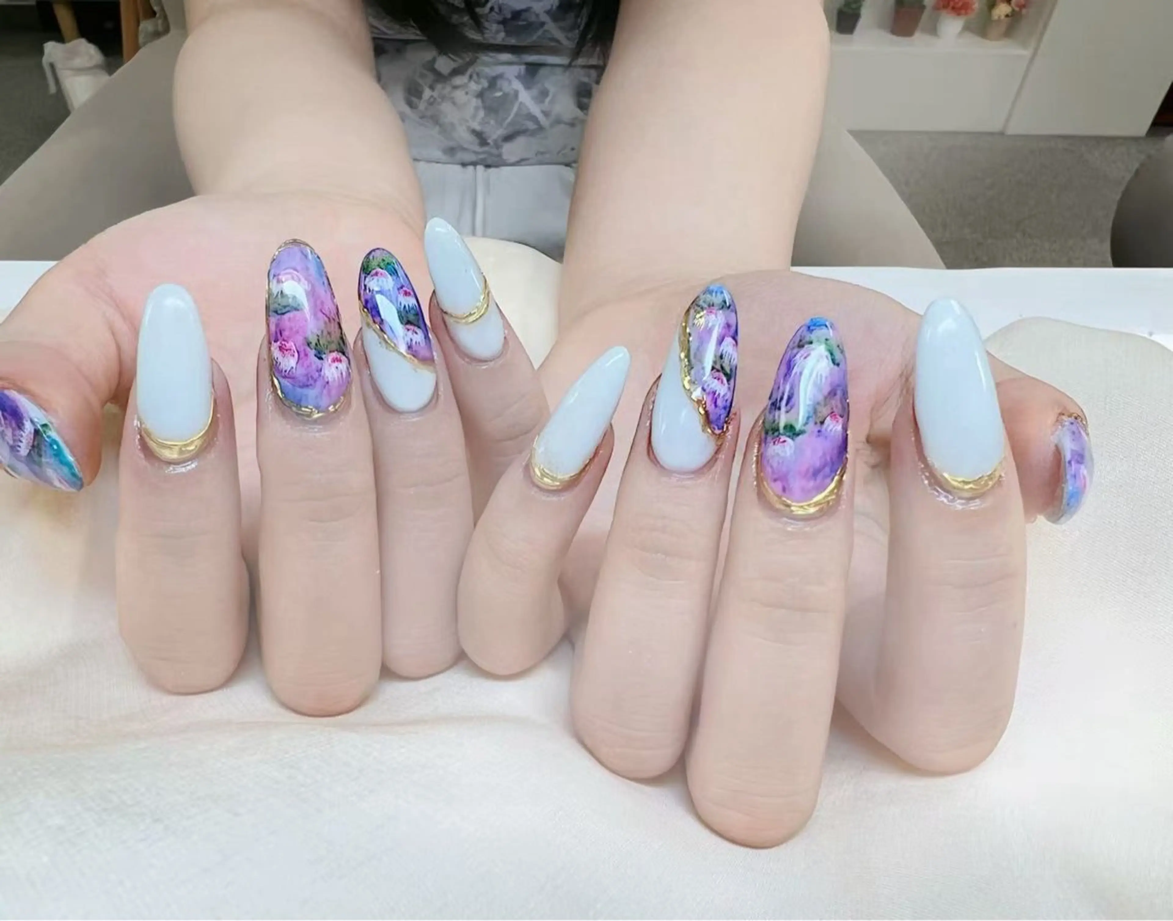 ネイル アートネイル チークネイル 長さ出し フットネイル ジェルネイル ハンドネイル ハンドケア ラッキーネイルサロン 西川口東口店のネイルデザイン