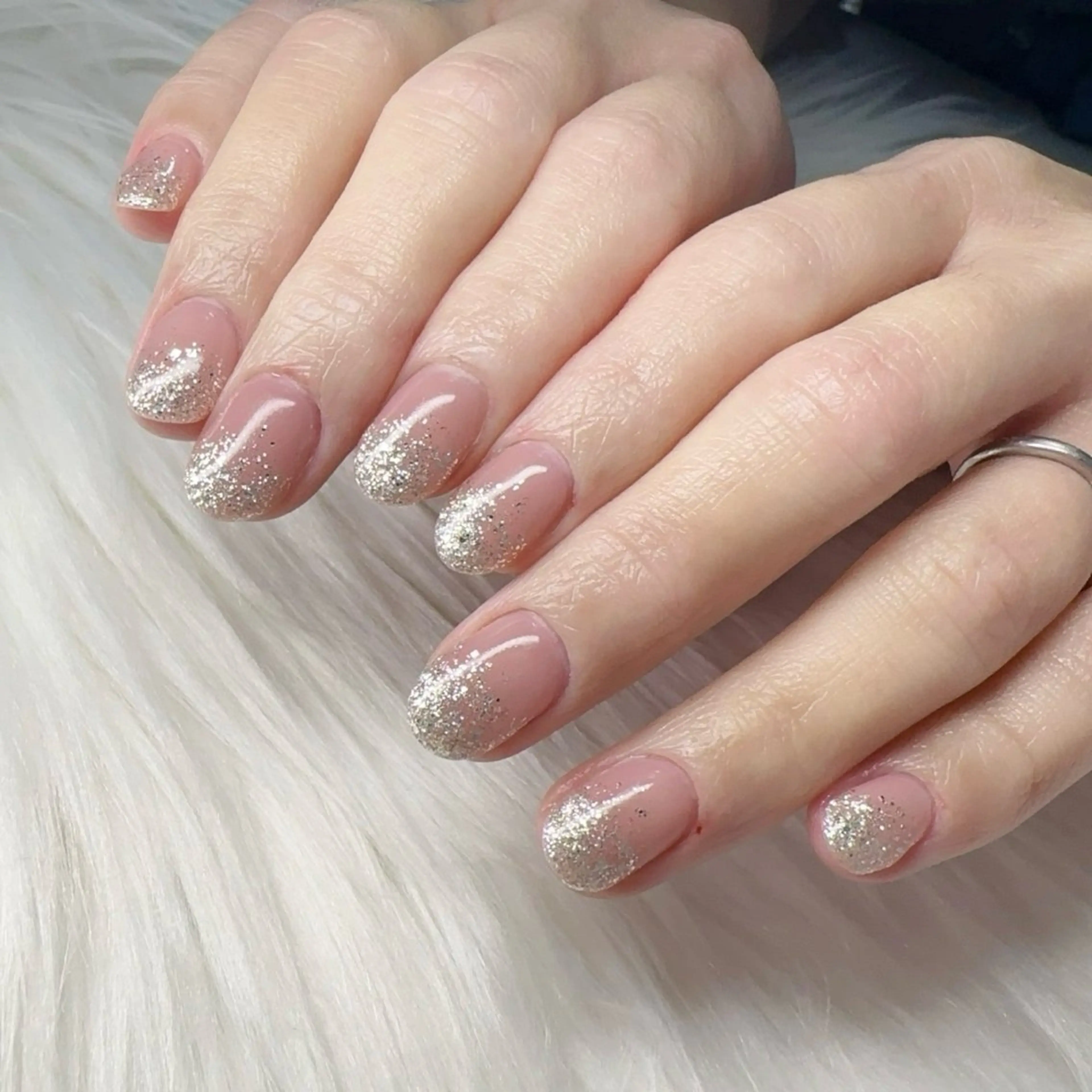 ネイル ラメ(グリッター) ラメグラデーション ピンク Rnail. misatoのネイルデザイン